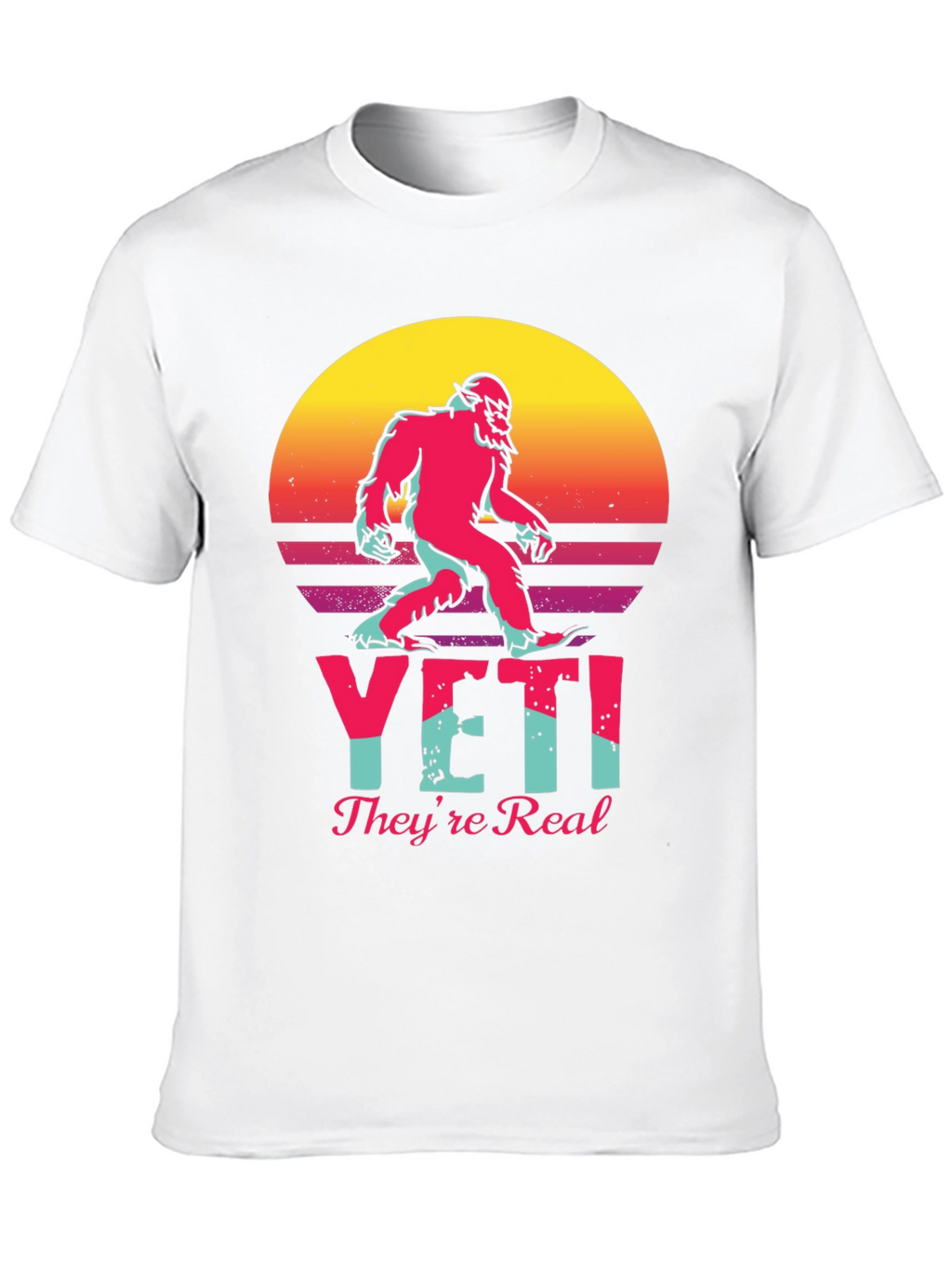 Yeti Theyre Real T-Shirt - Retro Graphic Tee
