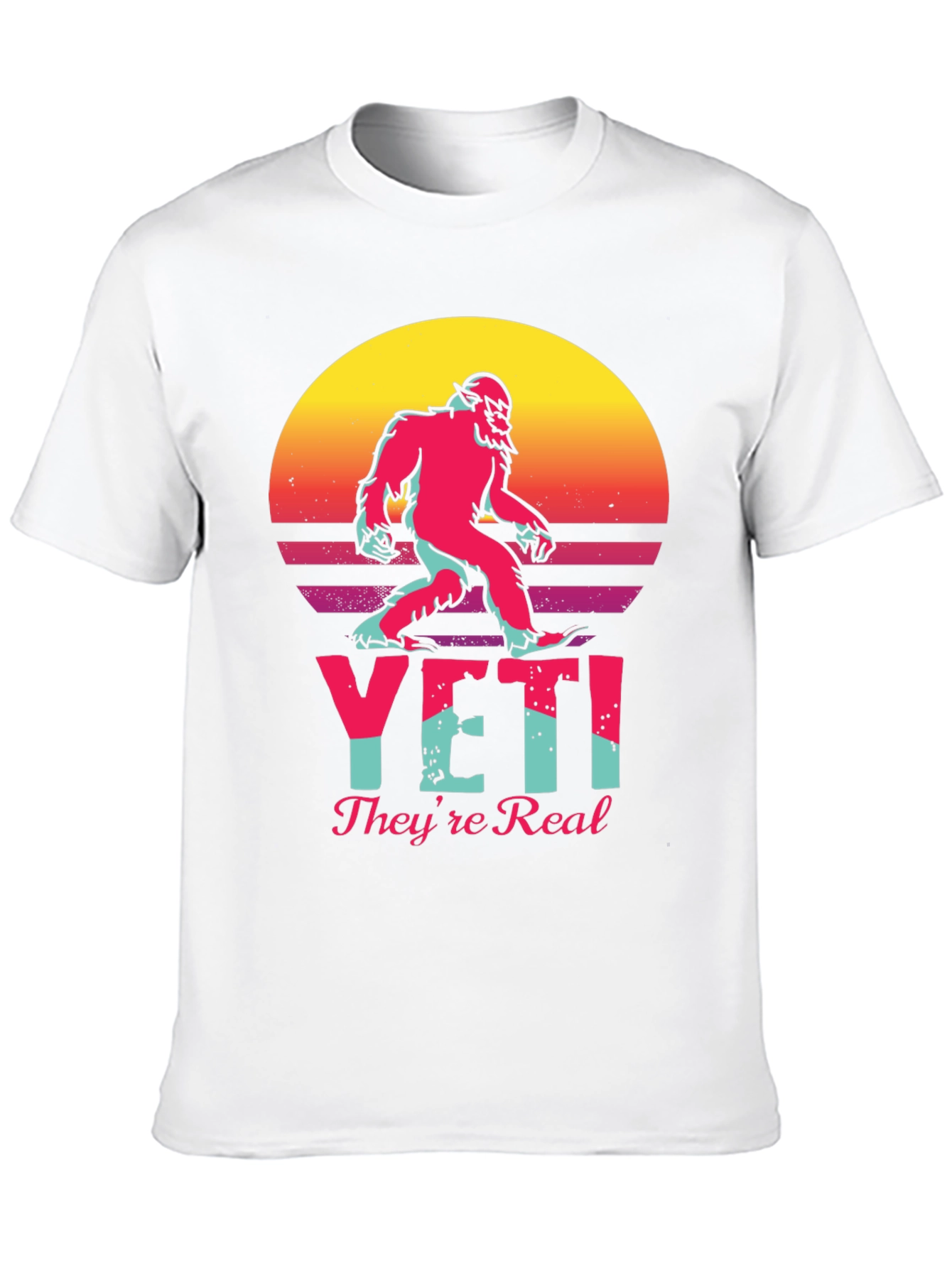 Yeti Theyre Real T-Shirt - Retro Graphic Tee