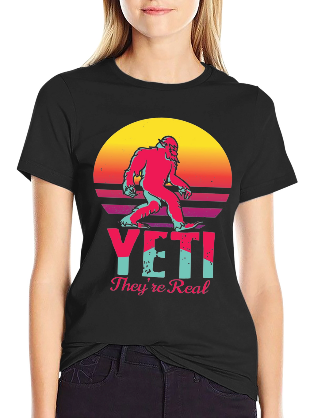 Yeti Theyre Real T-Shirt - Retro Graphic Tee