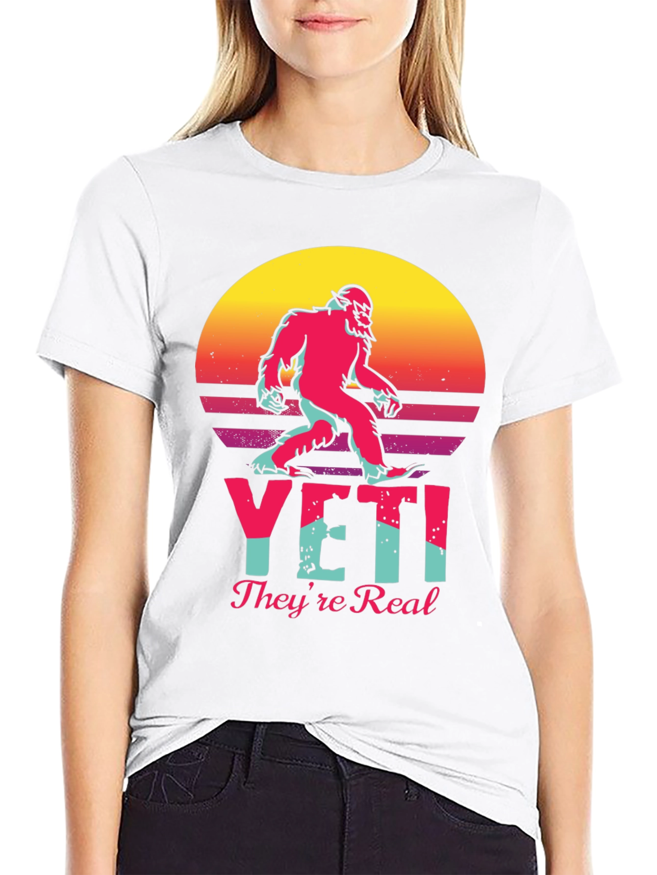 Yeti Theyre Real T-Shirt - Retro Graphic Tee