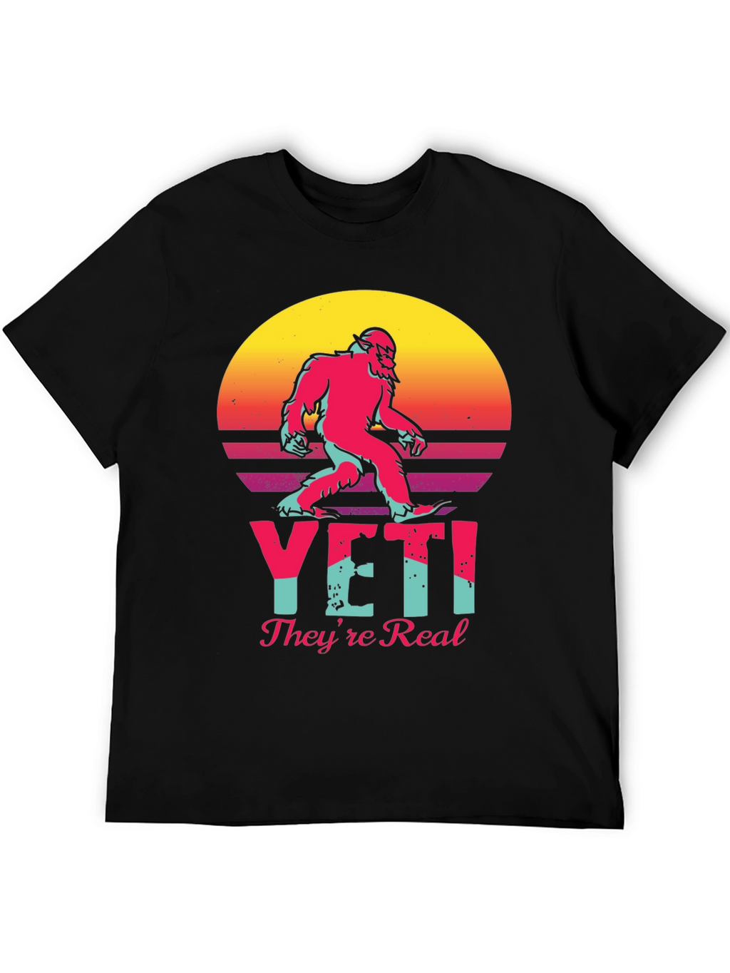 Yeti Theyre Real T-Shirt - Retro Graphic Tee
