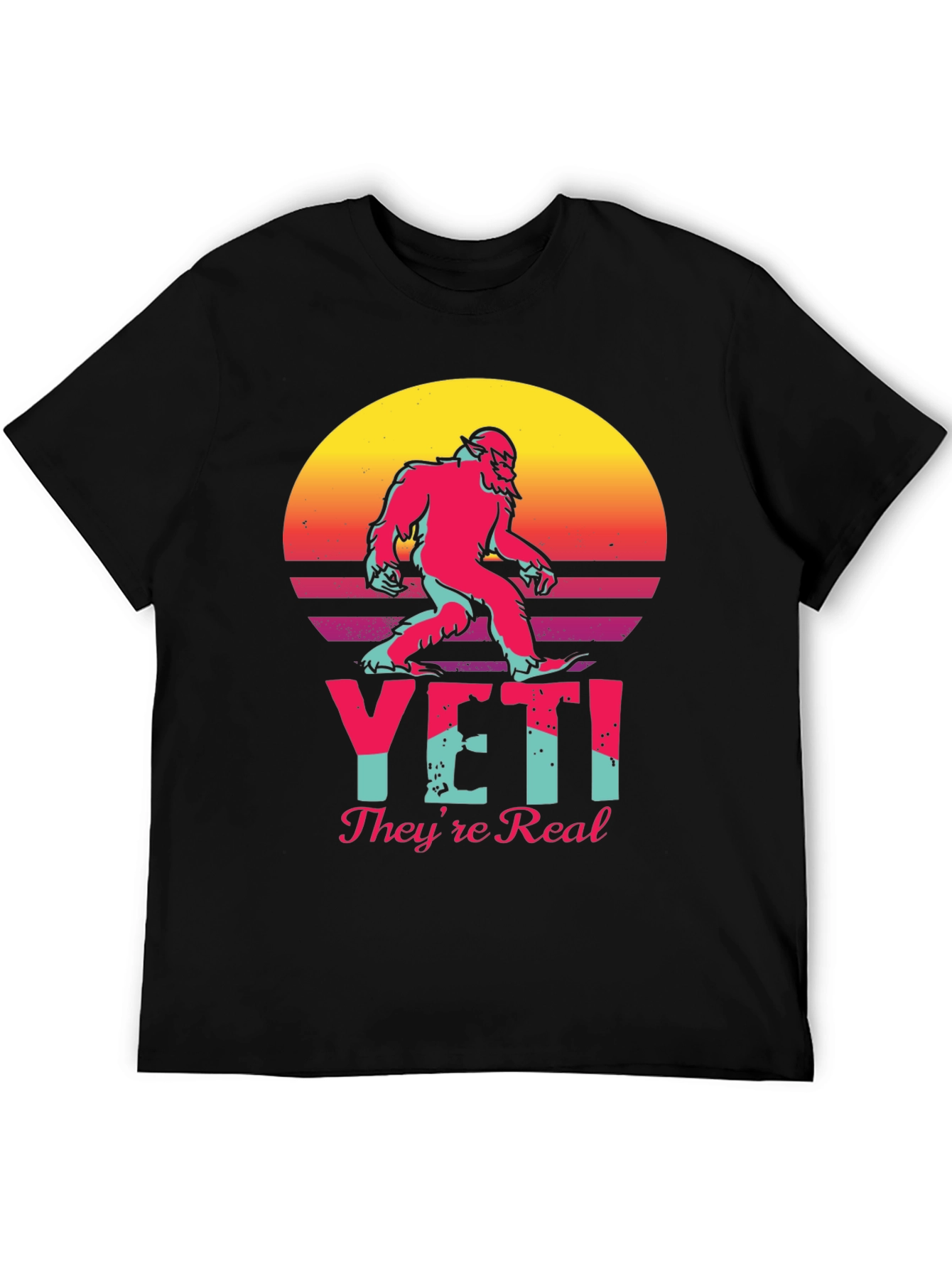 Yeti Theyre Real T-Shirt - Retro Graphic Tee