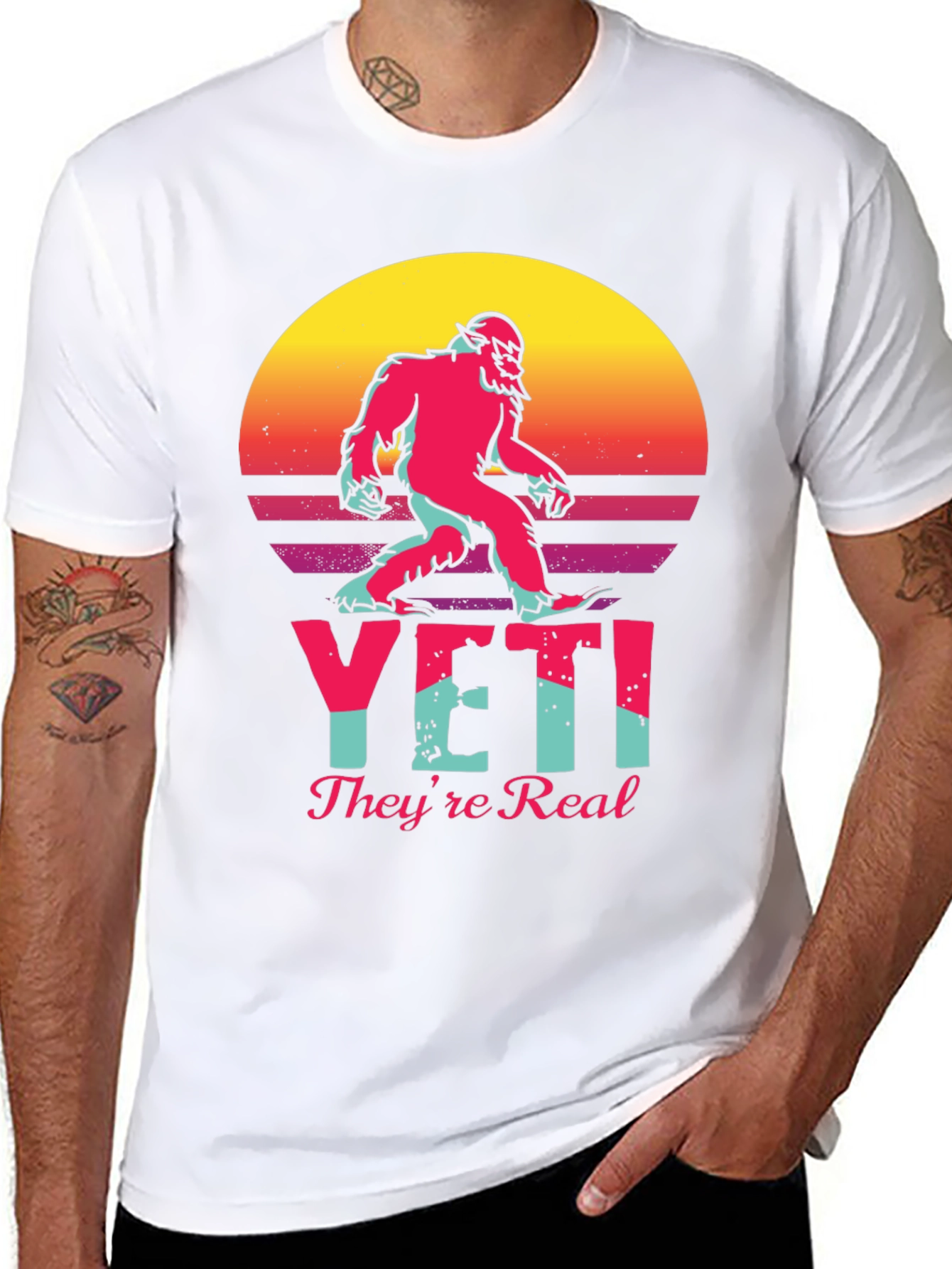 Yeti Theyre Real T-Shirt - Retro Graphic Tee