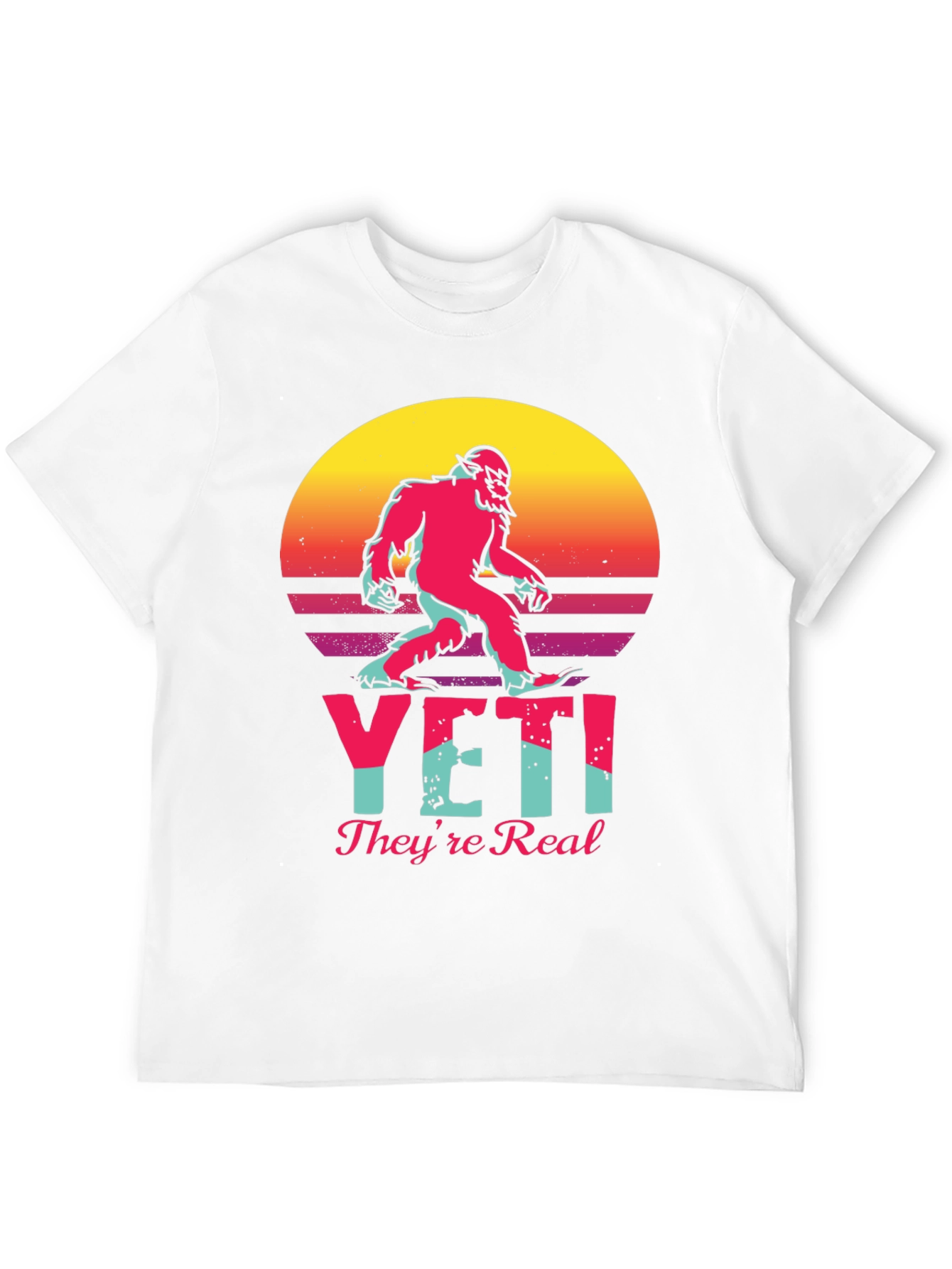Yeti Theyre Real T-Shirt - Retro Graphic Tee