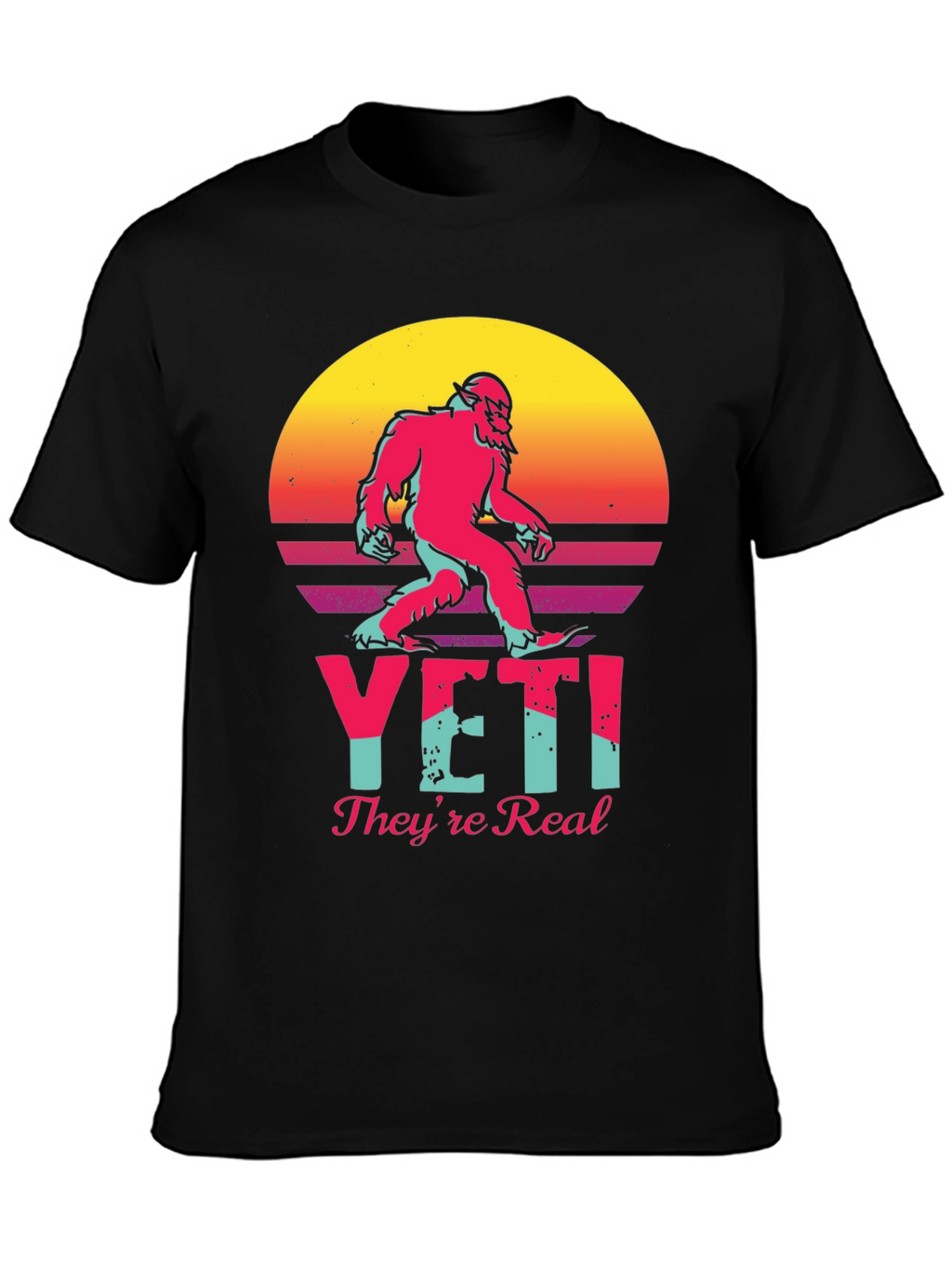 Yeti Theyre Real T-Shirt - Retro Graphic Tee