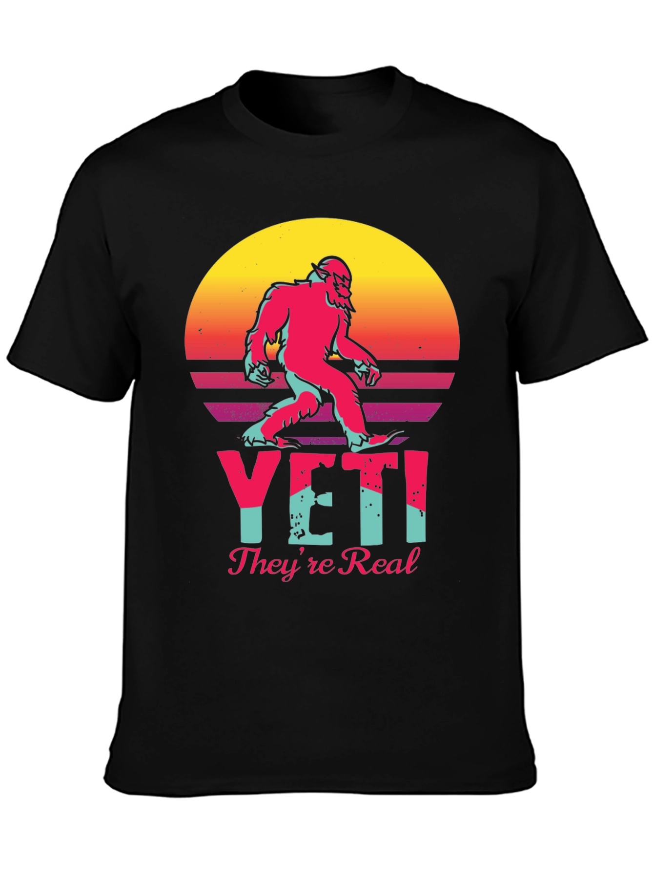 Yeti Theyre Real T-Shirt - Retro Graphic Tee