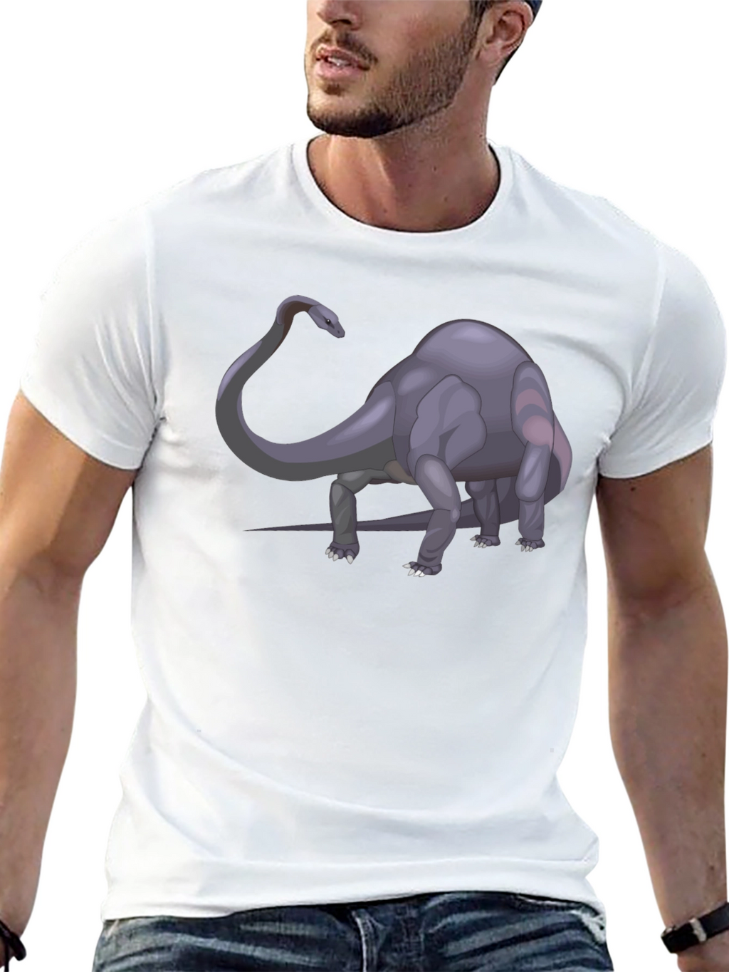 Dino T-Shirt - Black Cotton Graphic Tee