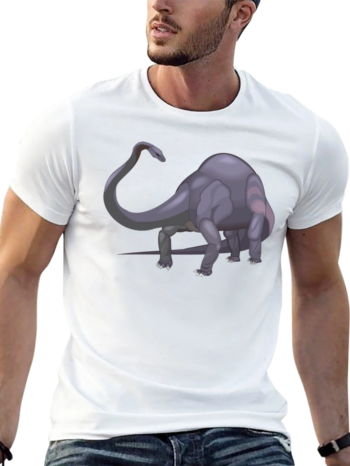 Dino T-Shirt - Black Cotton Graphic Tee