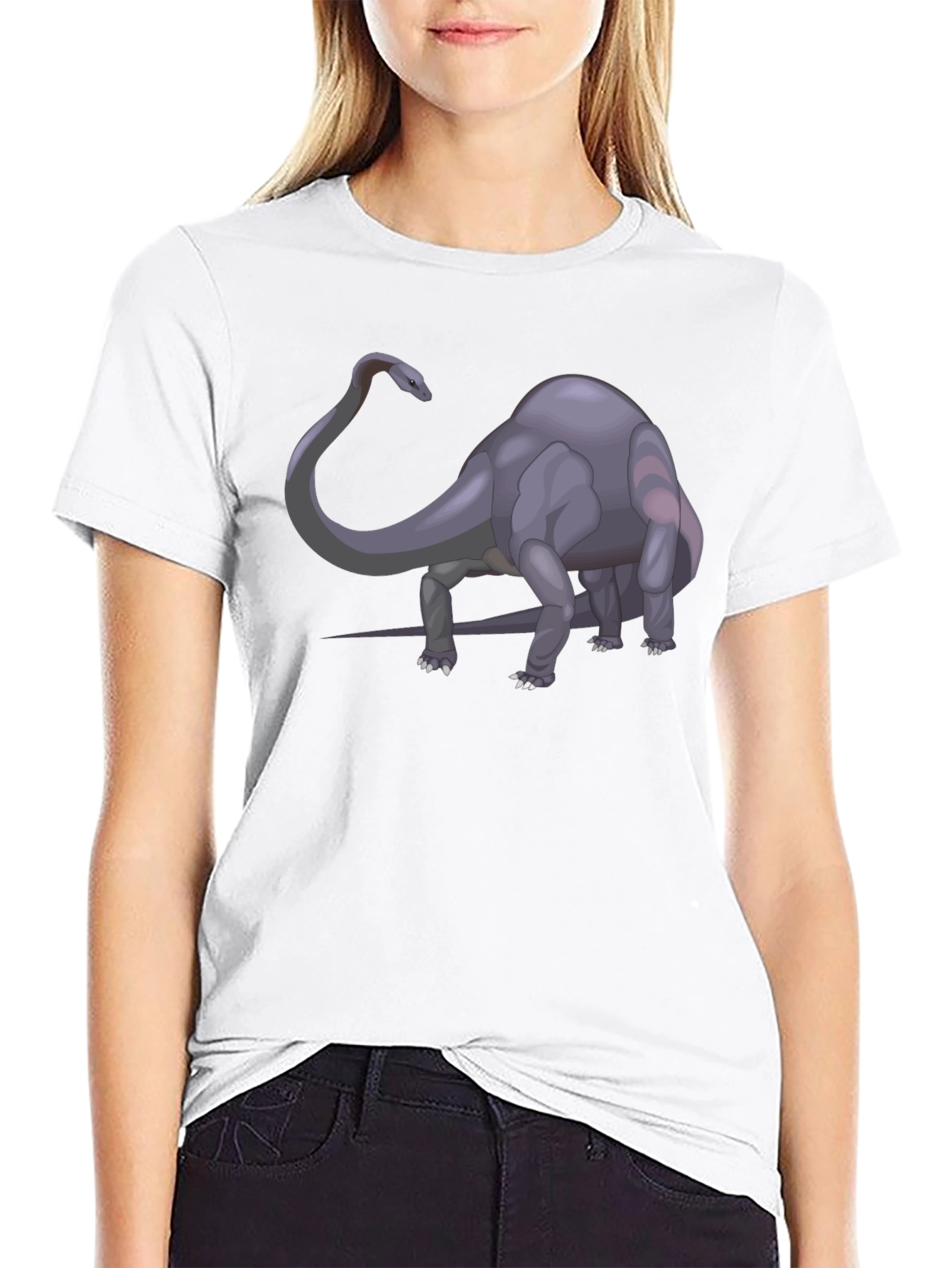 Dino T-Shirt - Black Cotton Graphic Tee