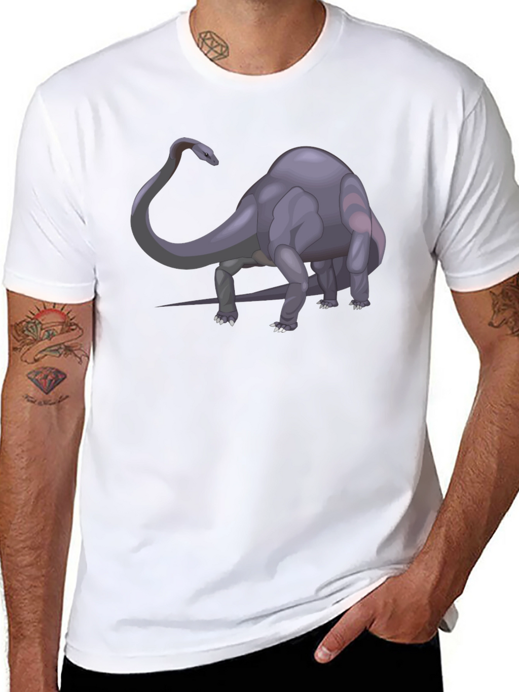 Dino T-Shirt - Black Cotton Graphic Tee