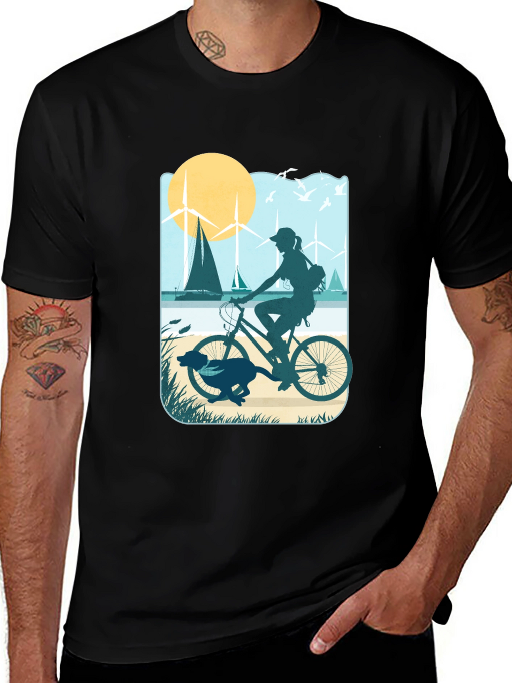 Biking By The Beach T-Shirt