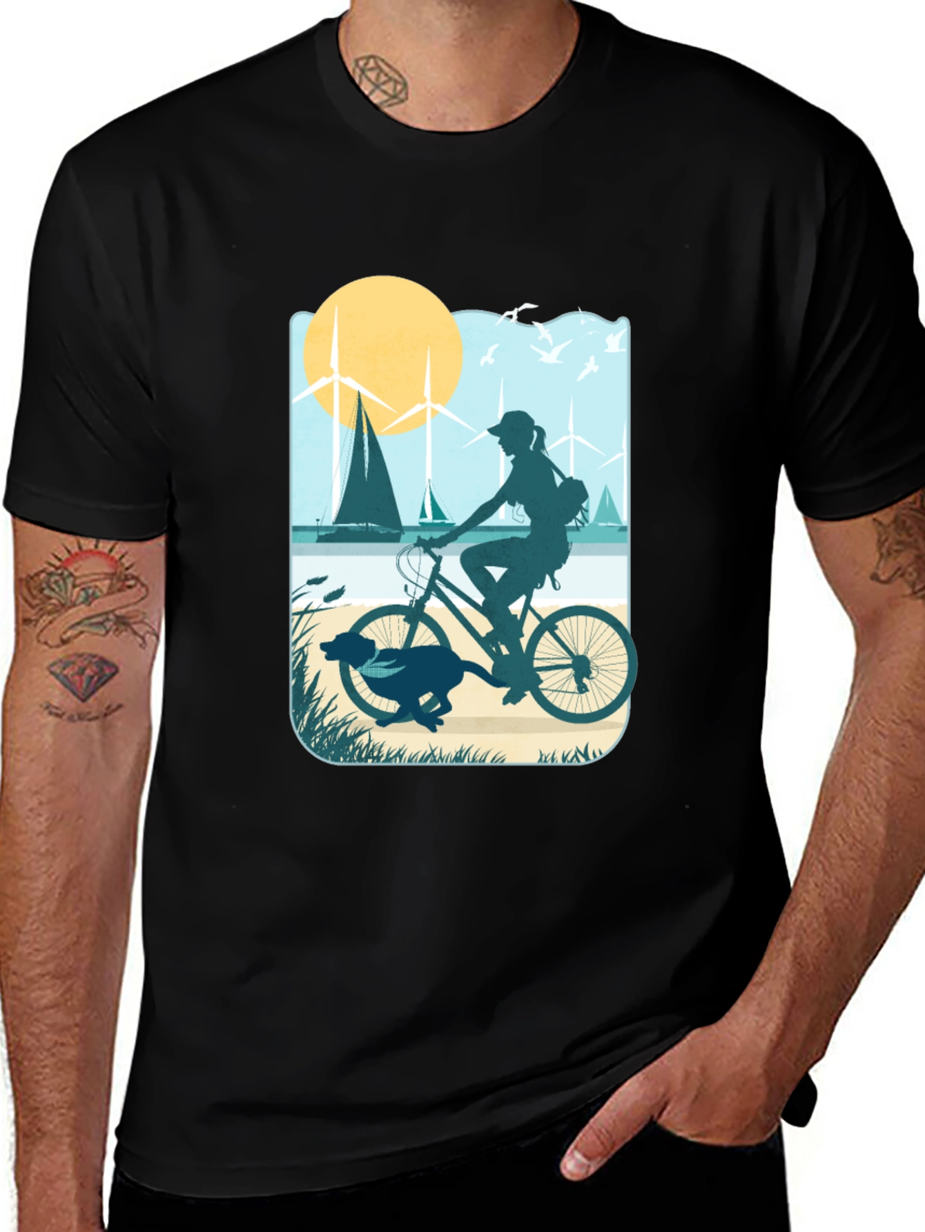 Biking By The Beach T-Shirt
