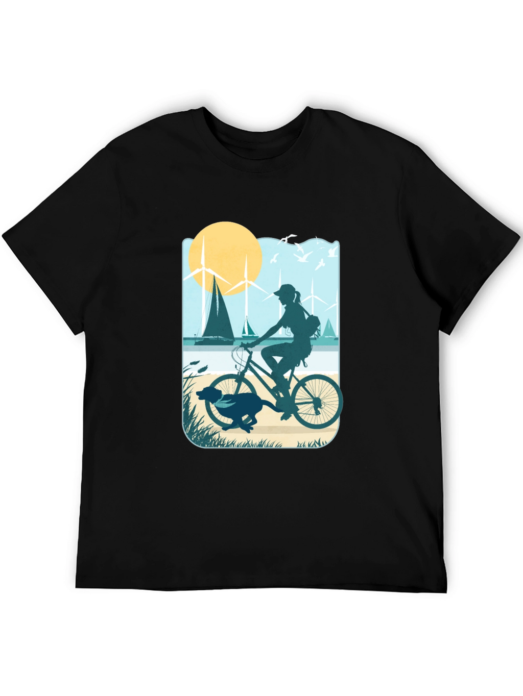 Biking By The Beach T-Shirt