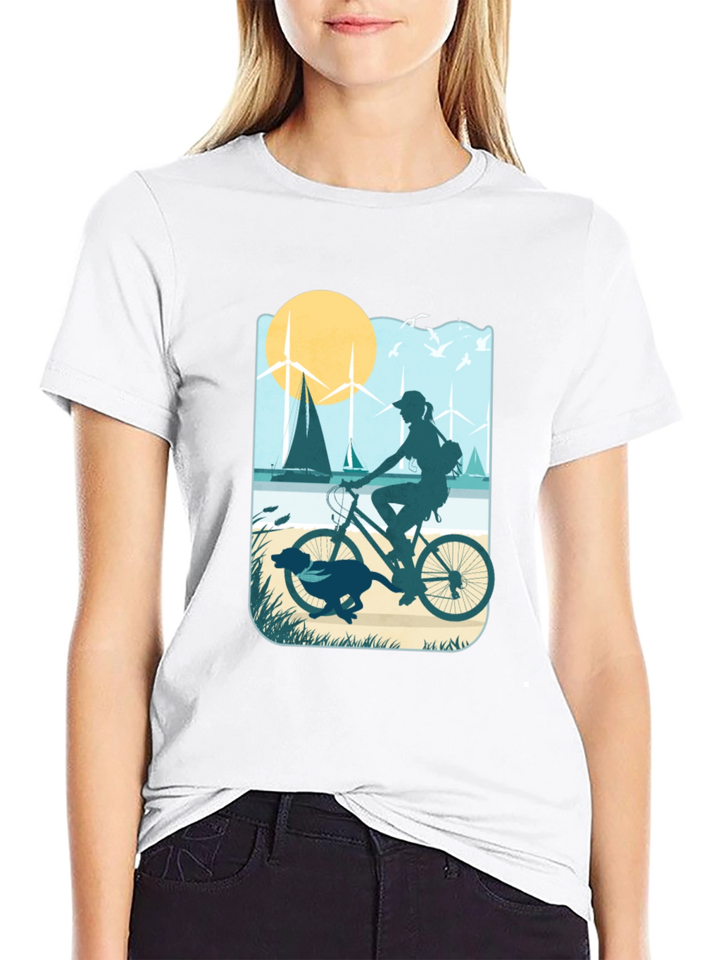 Biking By The Beach T-Shirt