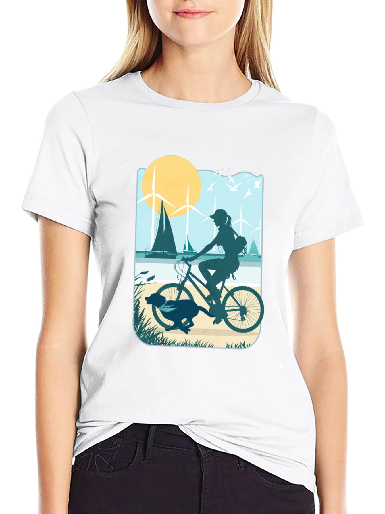 Biking By The Beach T-Shirt