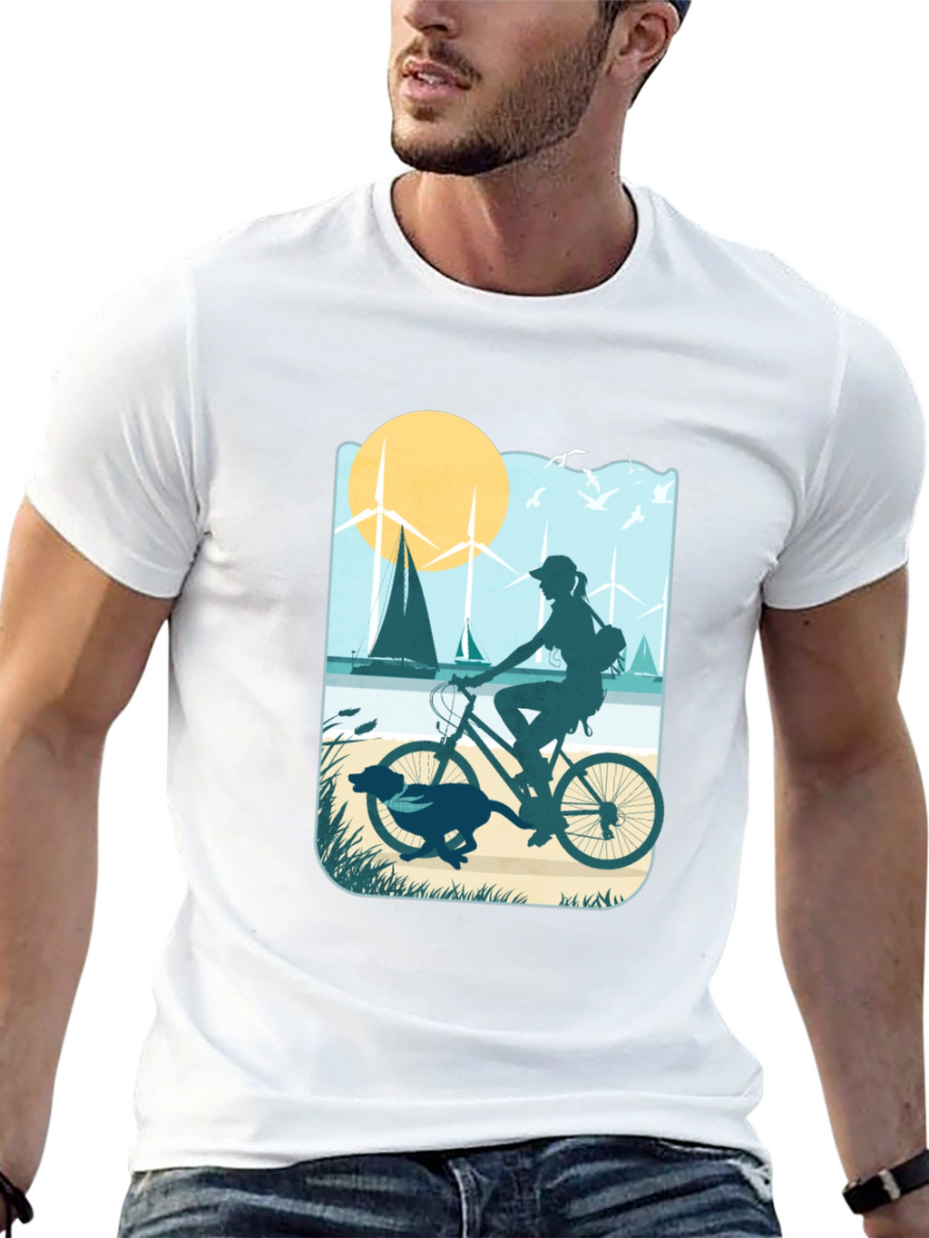Biking By The Beach T-Shirt