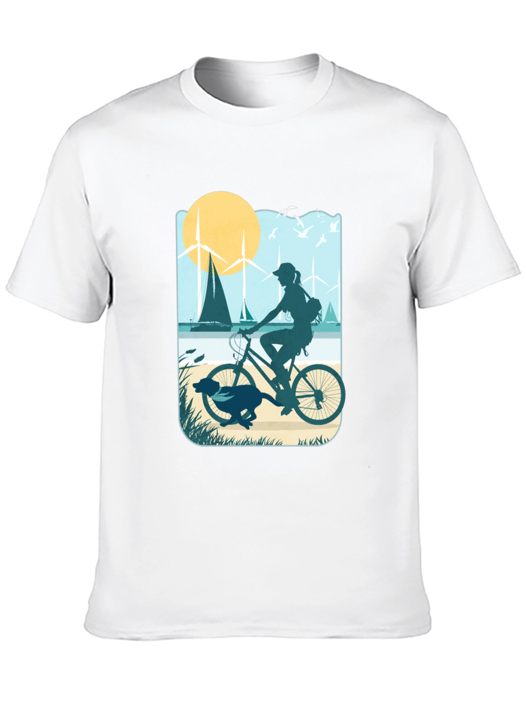 Biking By The Beach T-Shirt