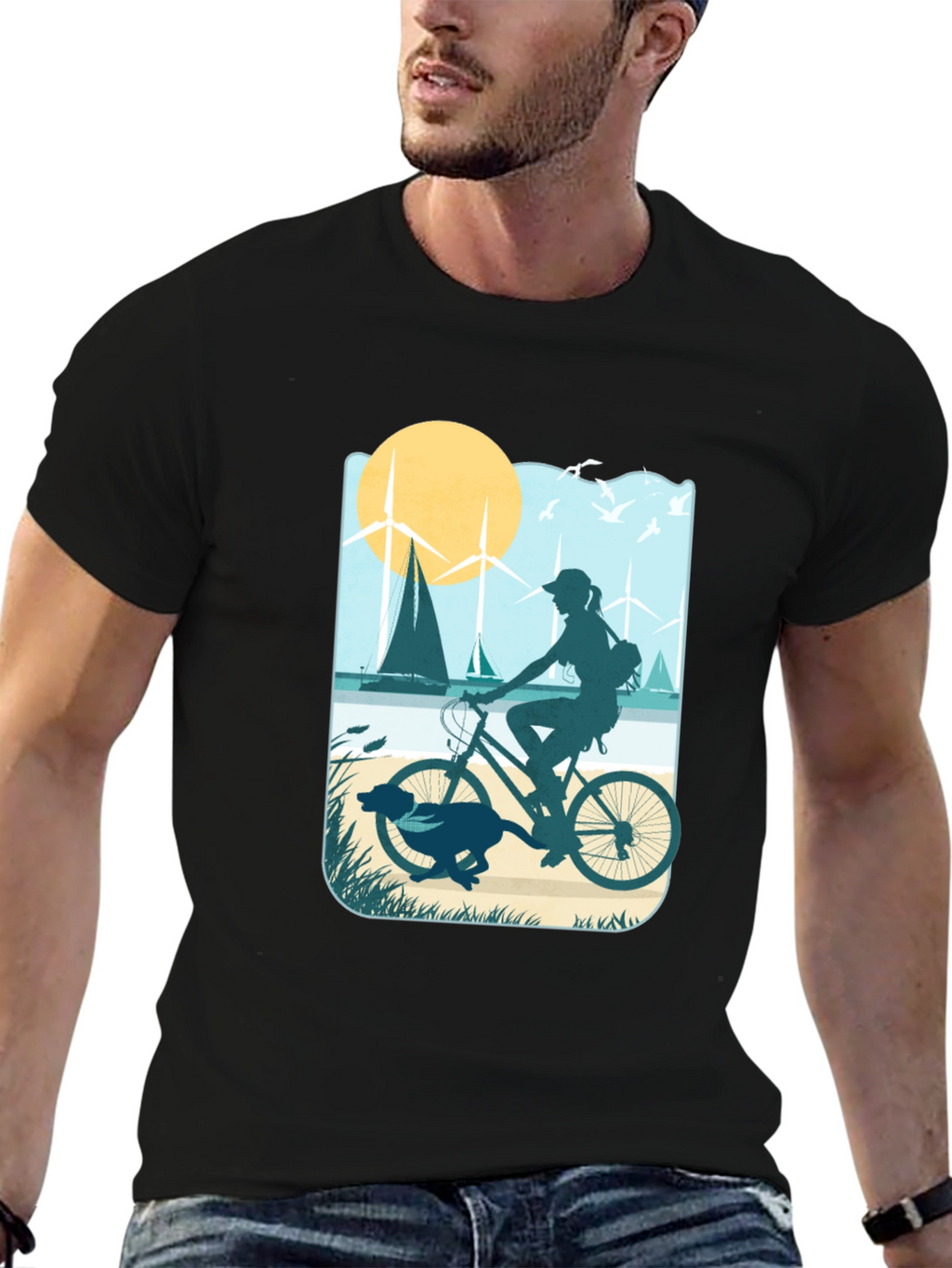 Biking By The Beach T-Shirt