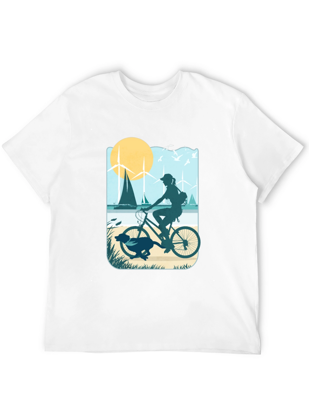Biking By The Beach T-Shirt