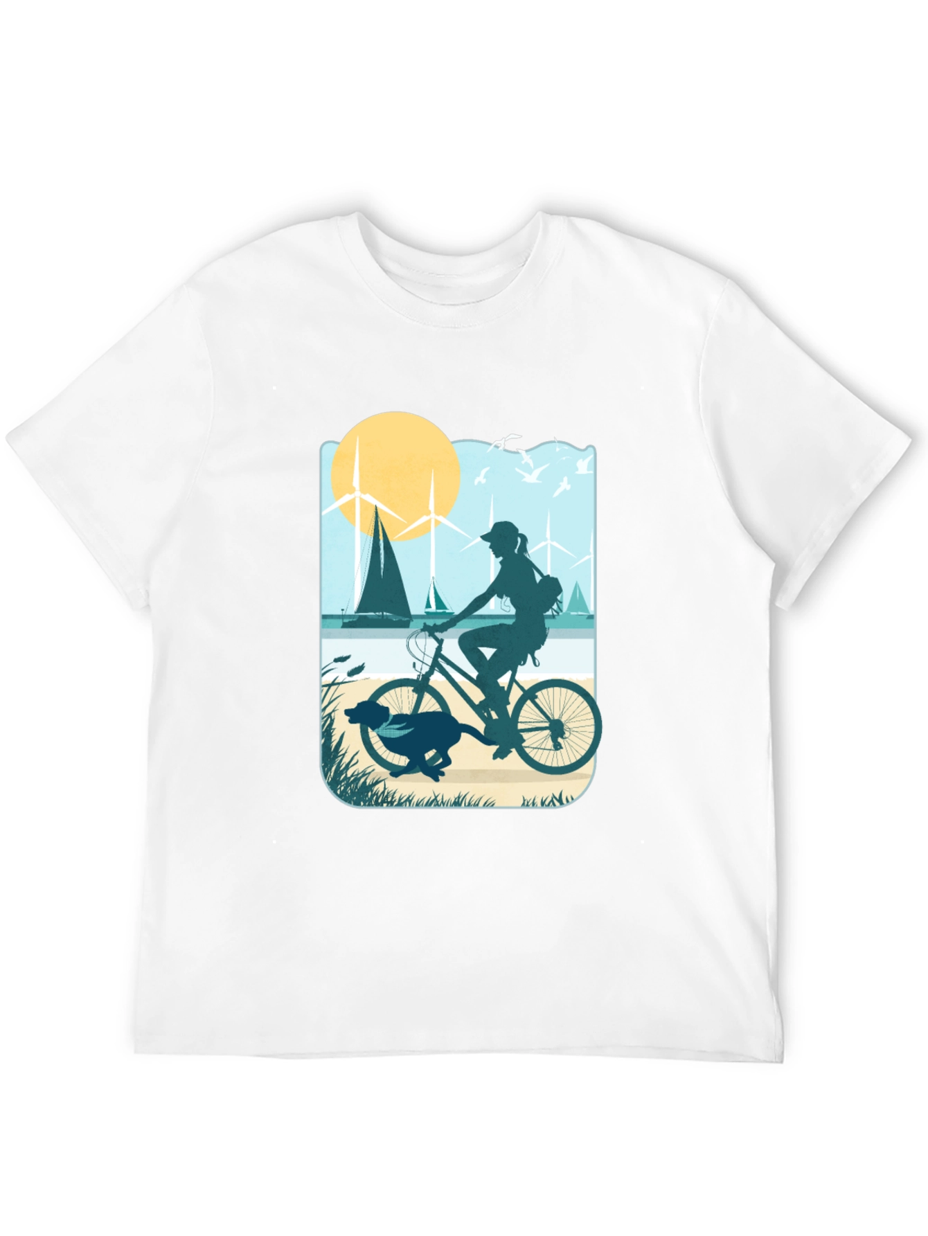 Biking By The Beach T-Shirt