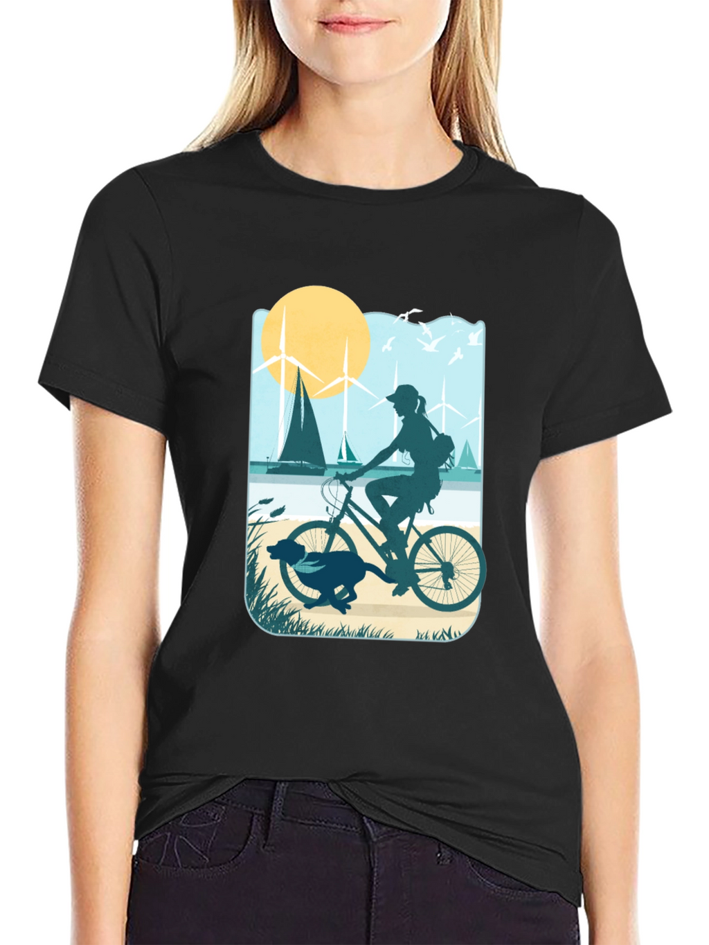 Biking By The Beach T-Shirt