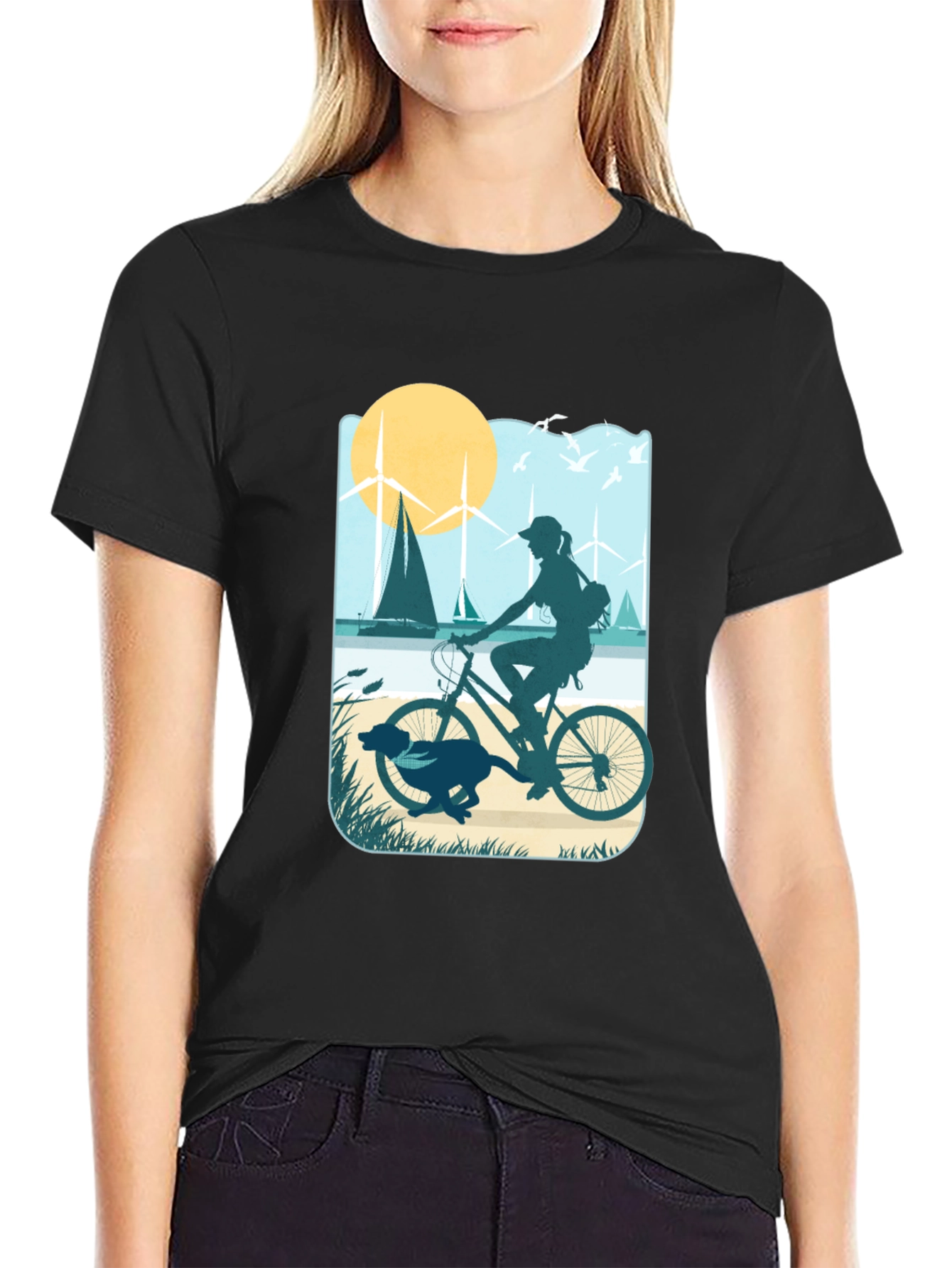 Biking By The Beach T-Shirt