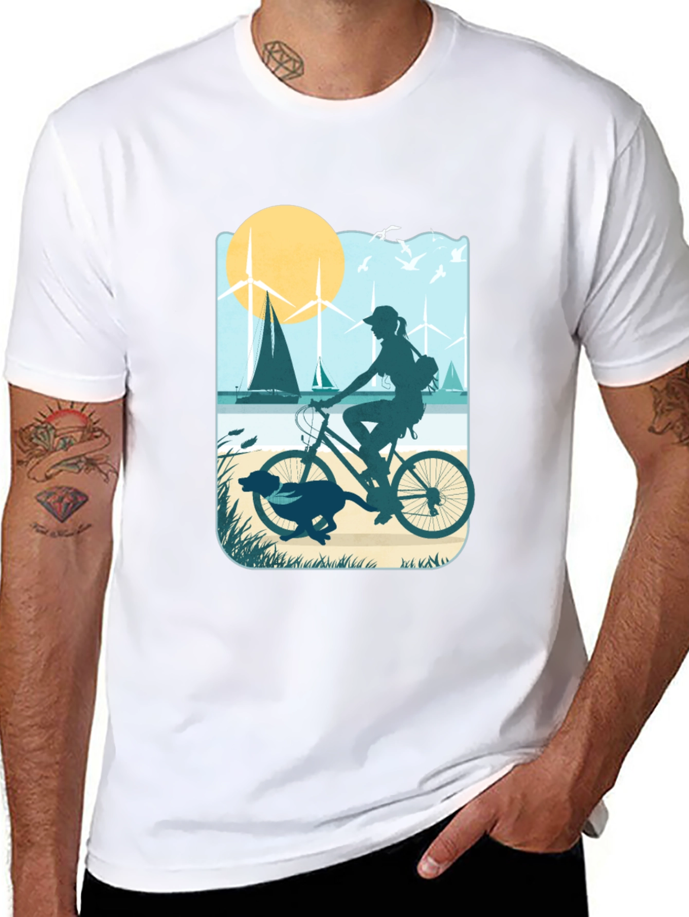 Biking By The Beach T-Shirt