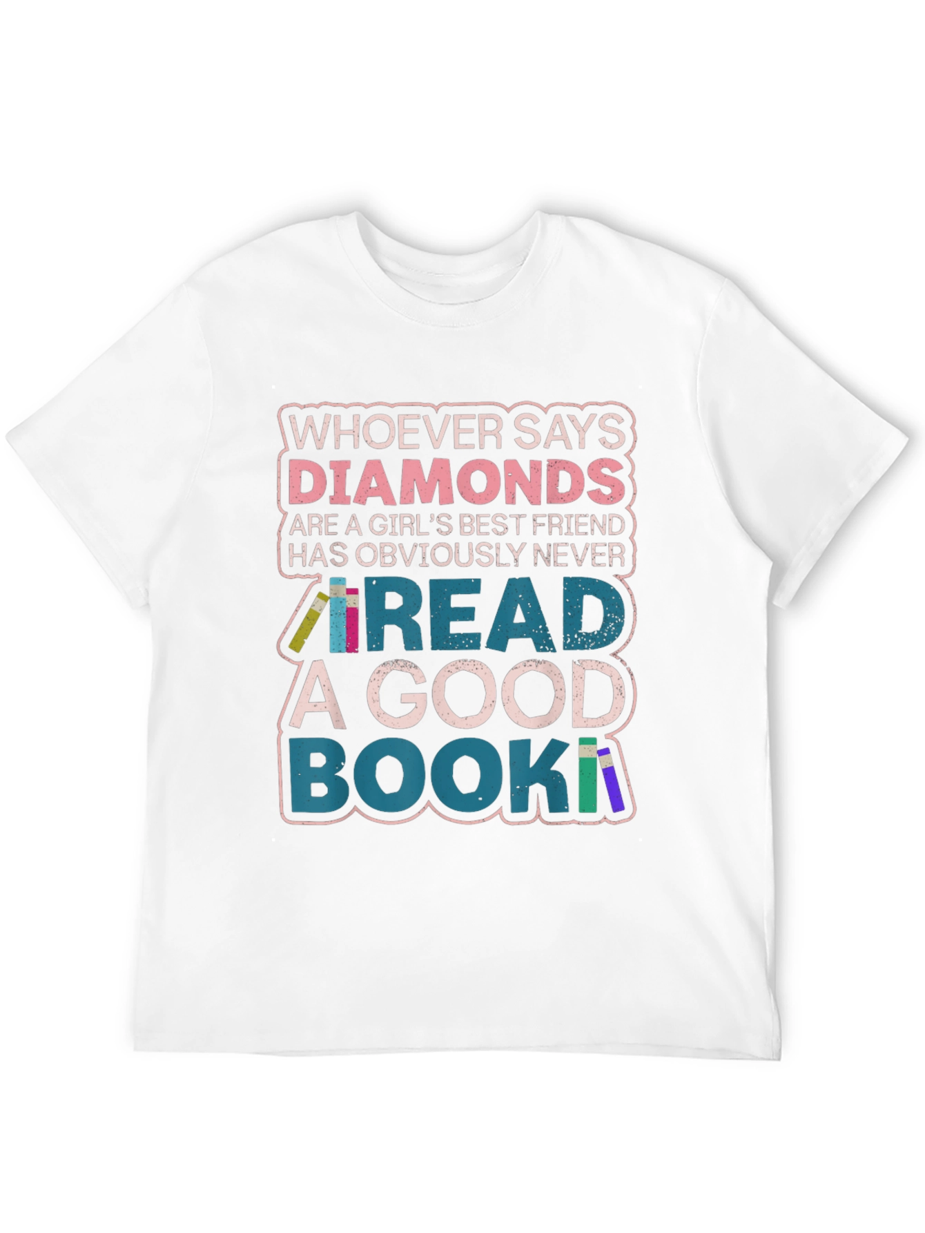 Diamonds or Books? Graphic Print Tee