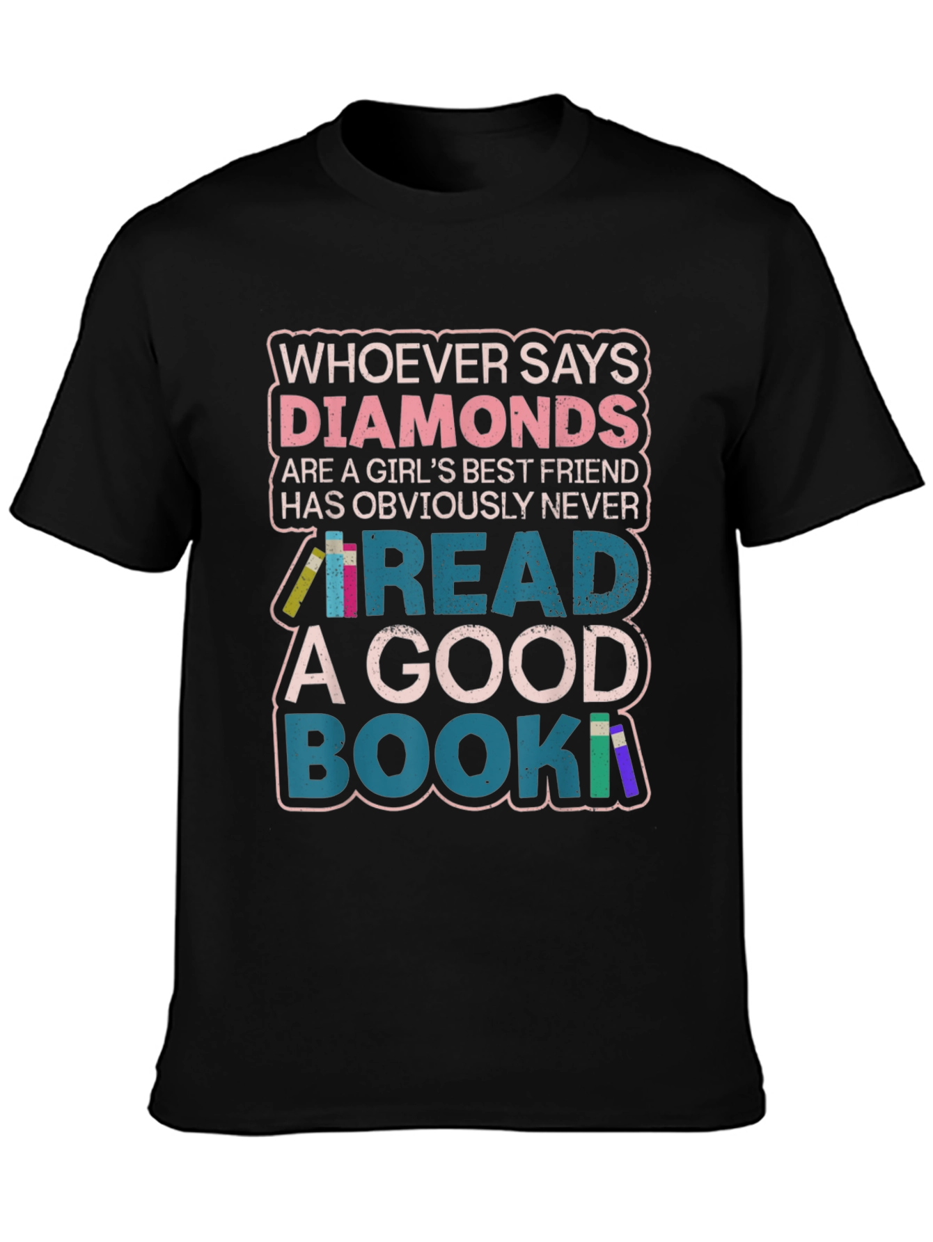Diamonds or Books? Graphic Print Tee