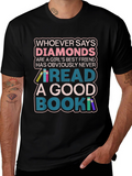 Diamonds or Books? Graphic Print Tee