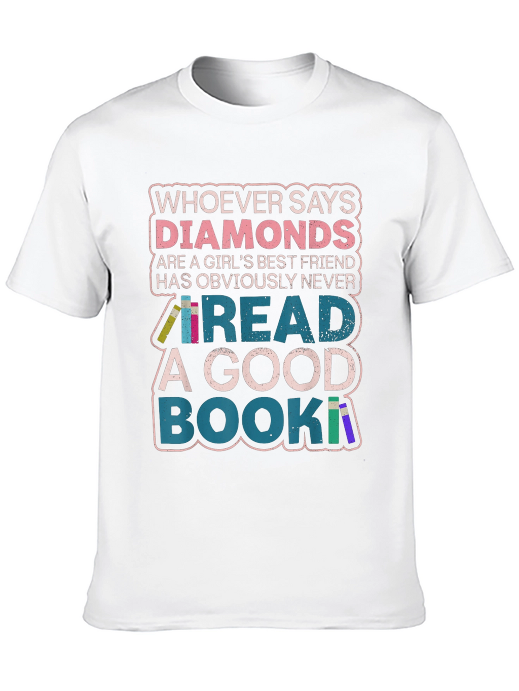 Diamonds or Books? Graphic Print Tee