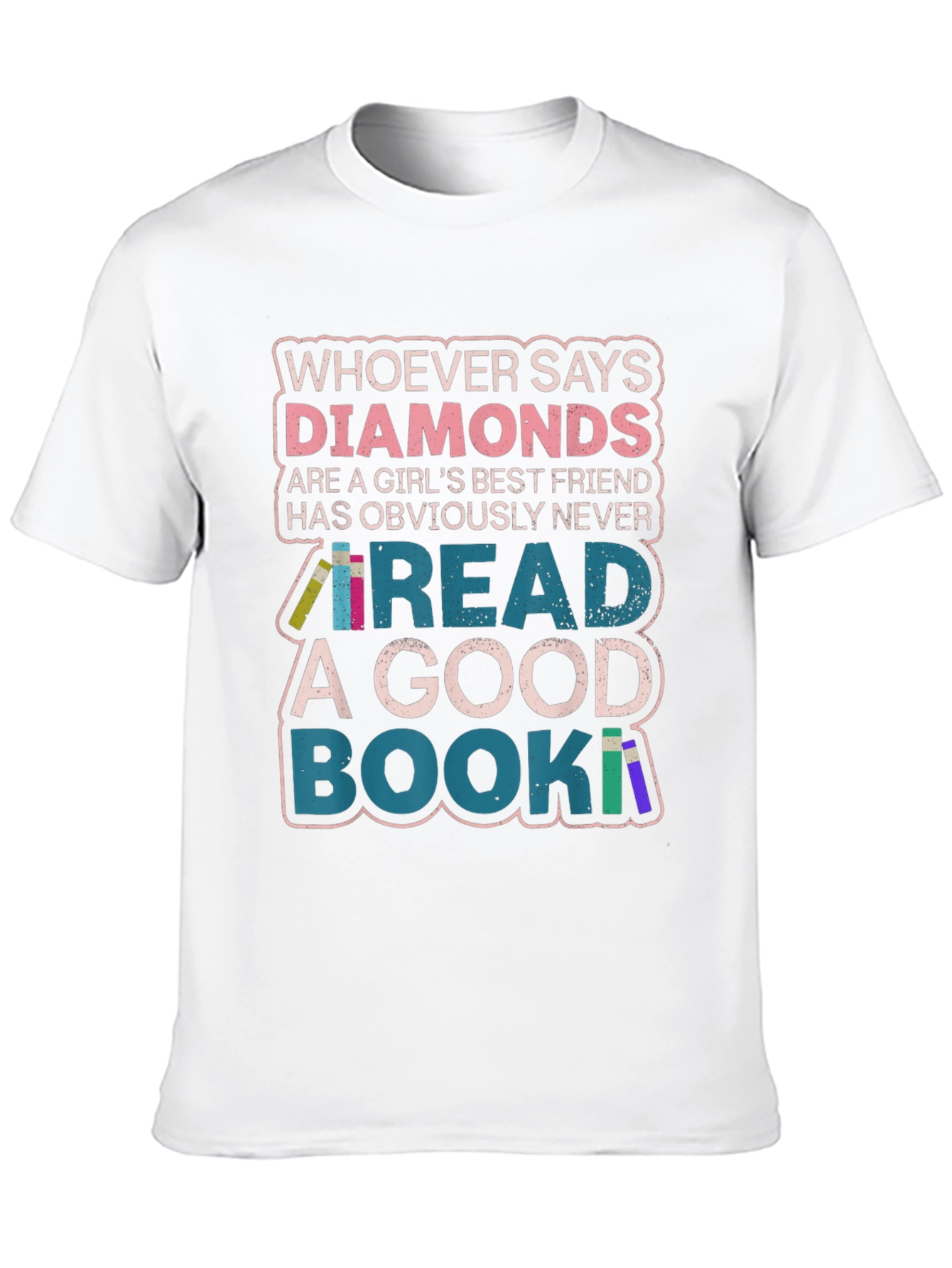 Diamonds or Books? Graphic Print Tee
