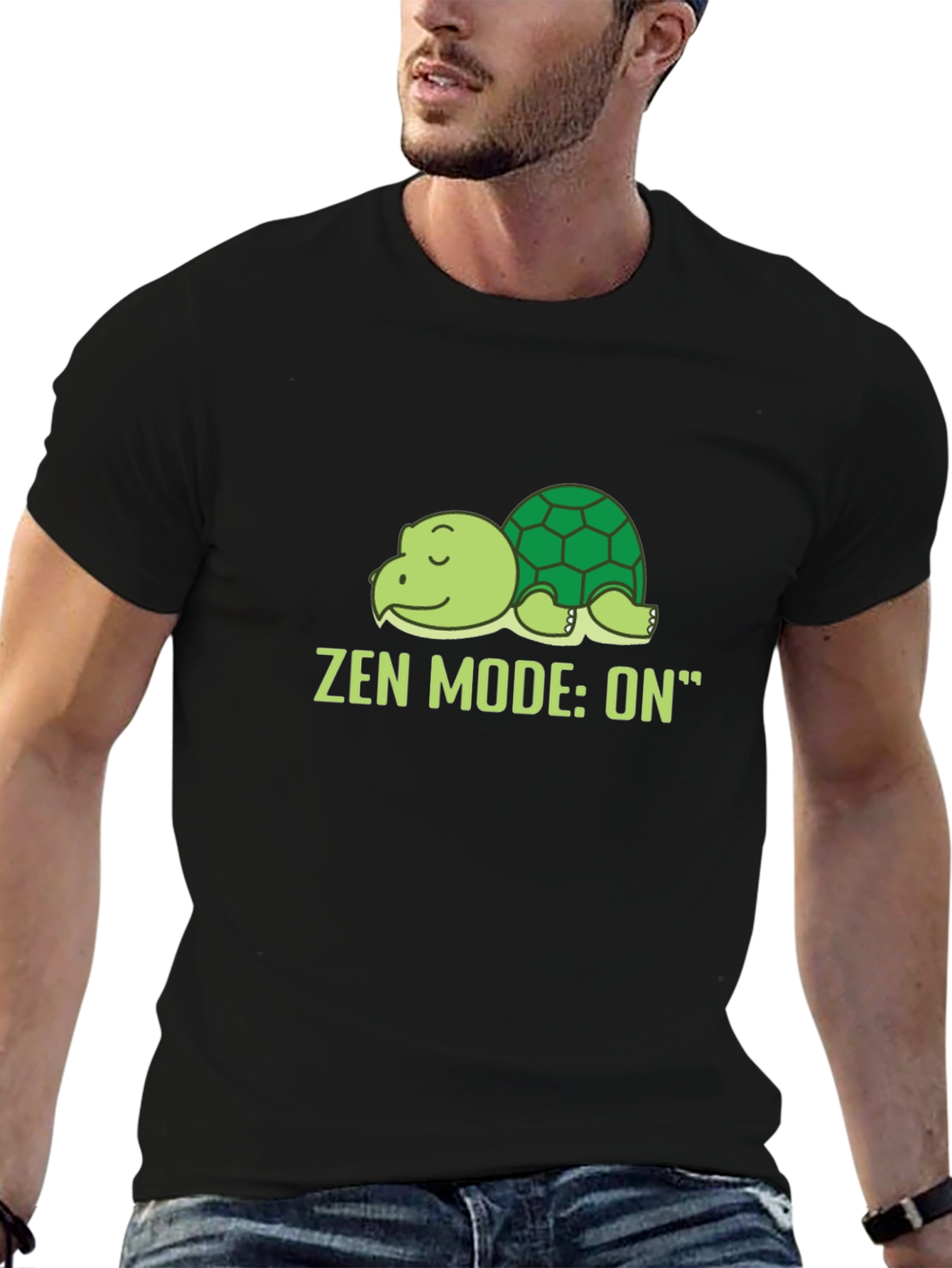 Zen Mode On Turtle Graphic Tee - Relaxed Fit