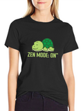 Zen Mode On Turtle Graphic Tee - Relaxed Fit