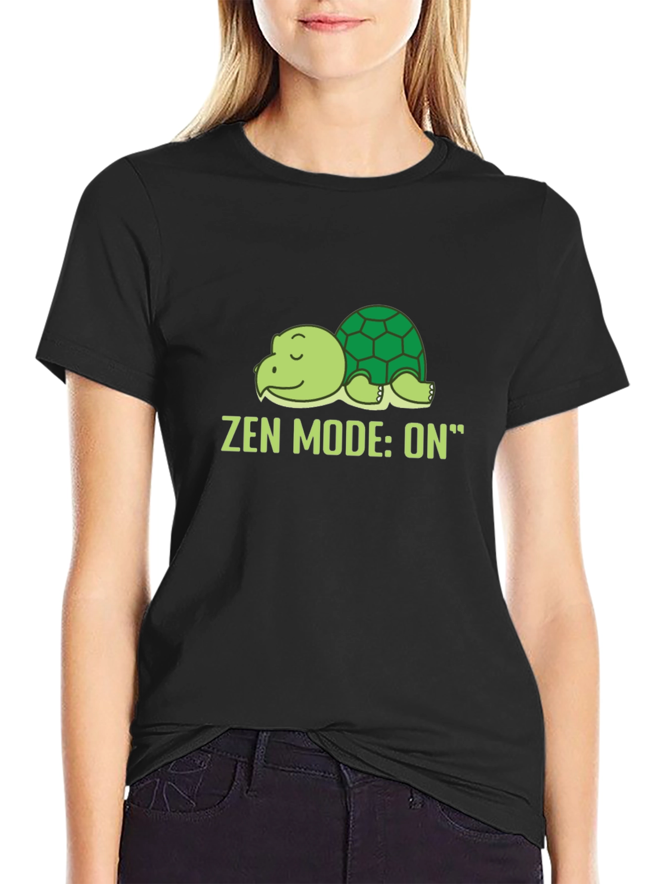 Zen Mode On Turtle Graphic Tee - Relaxed Fit