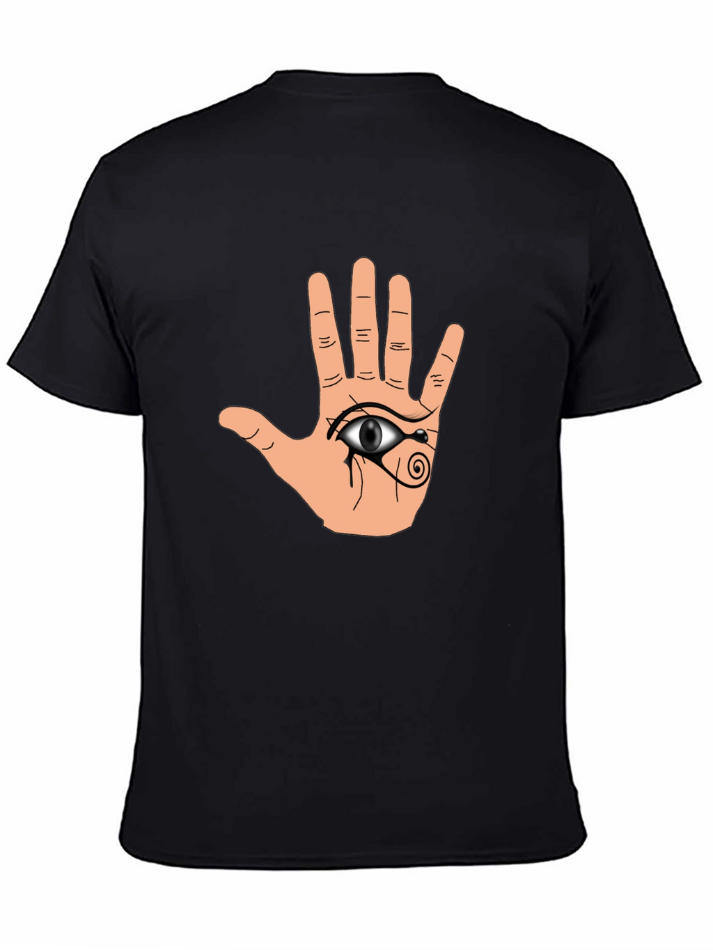 Hamsa Eye Graphic Black T-Shirt