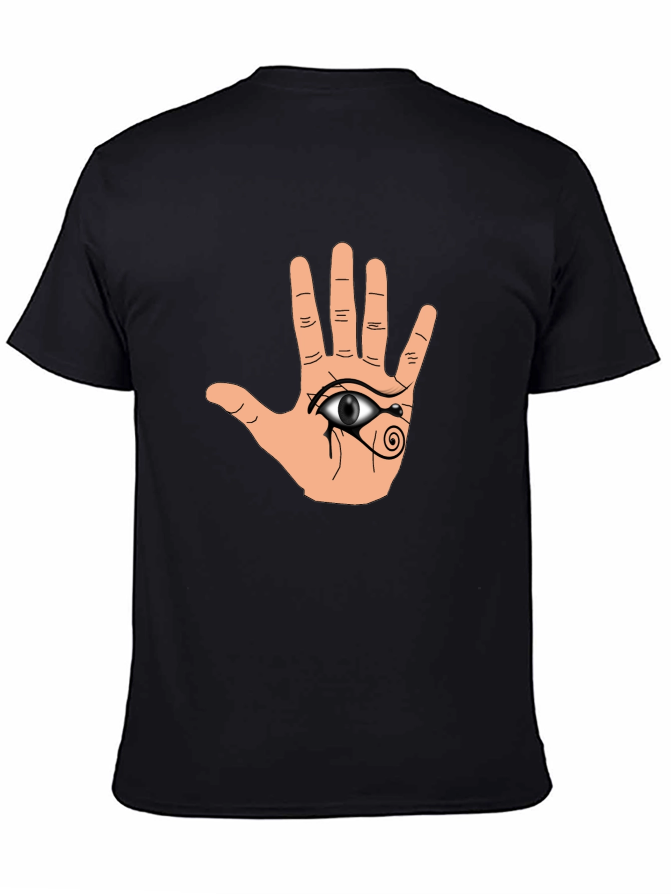 Hamsa Eye Graphic Black T-Shirt