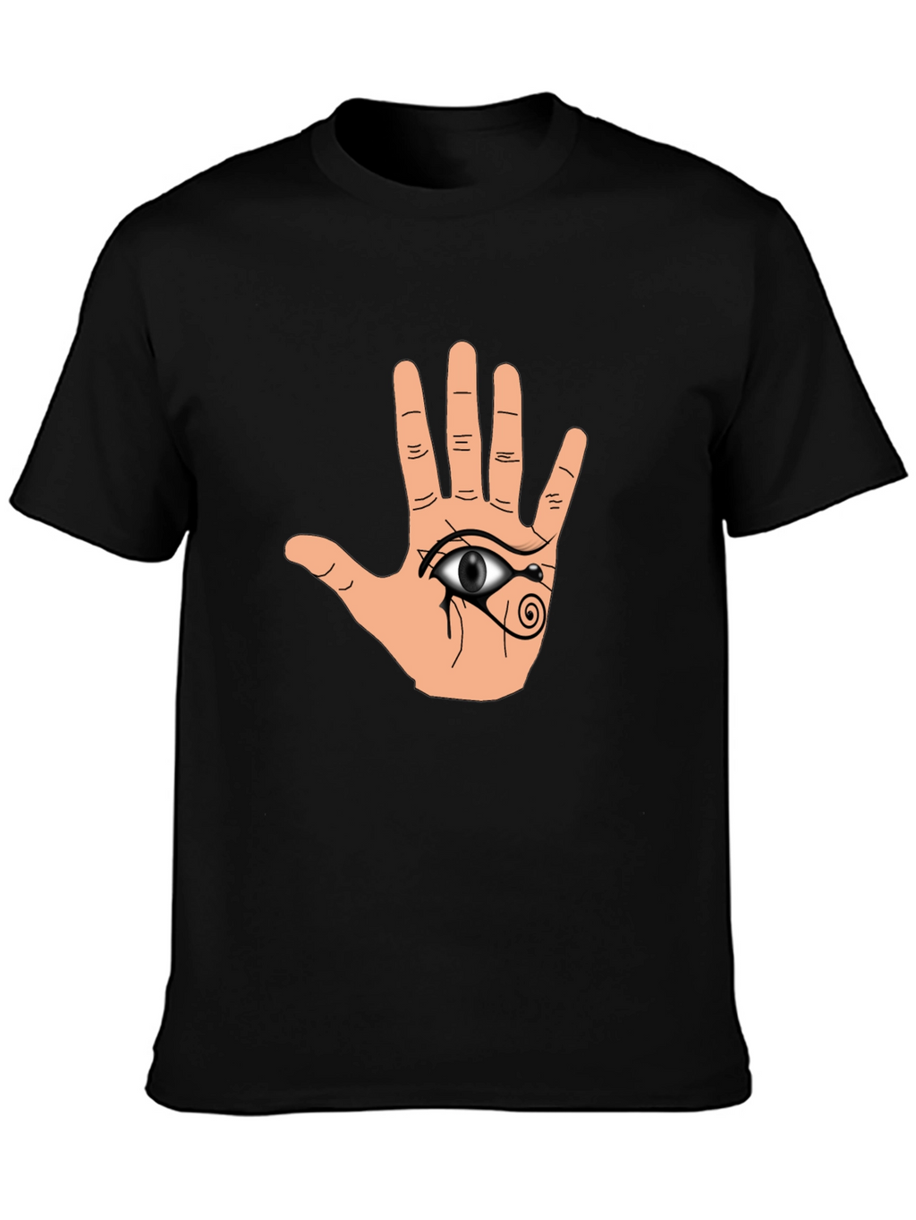 Hamsa Eye Graphic Black T-Shirt