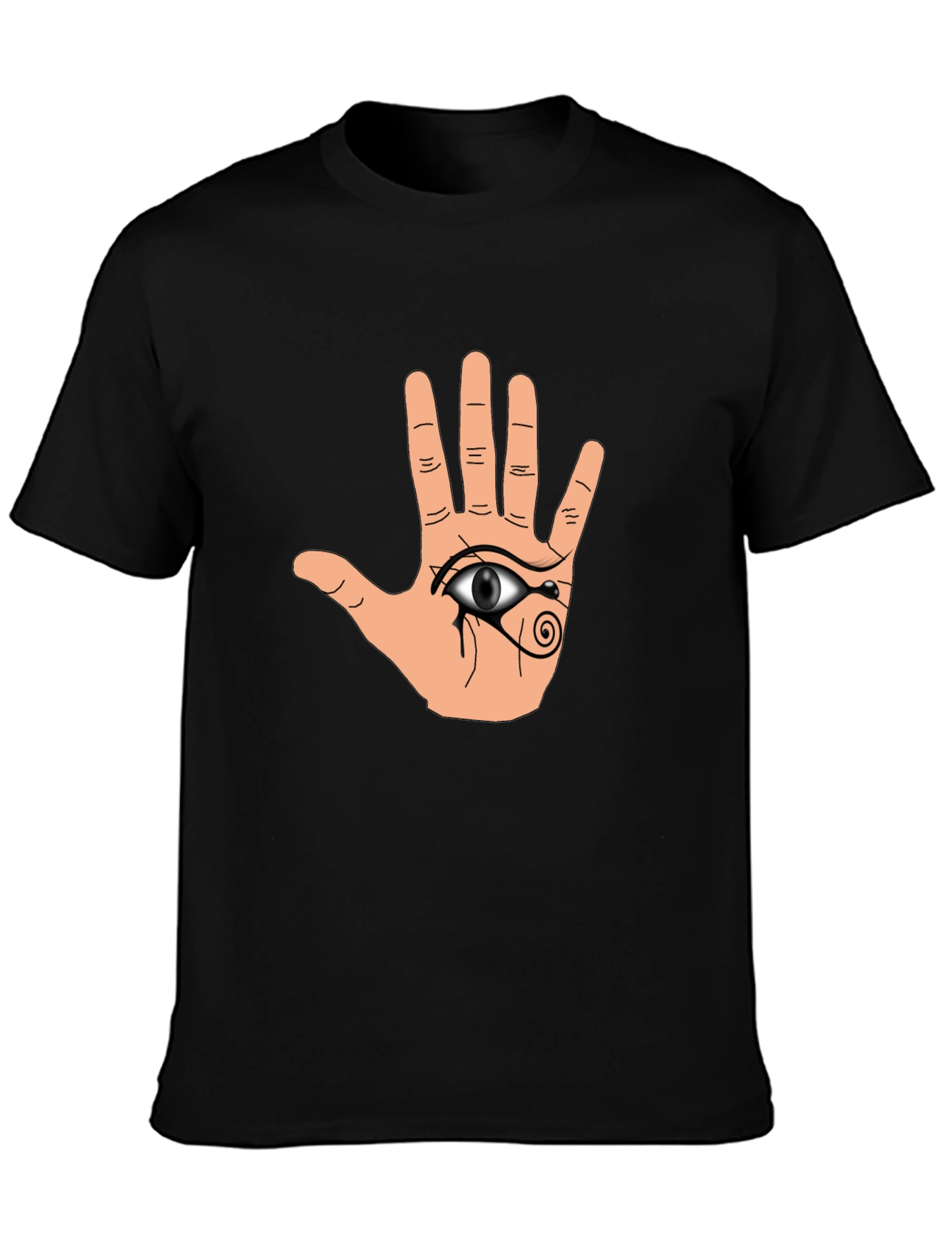 Hamsa Eye Graphic Black T-Shirt