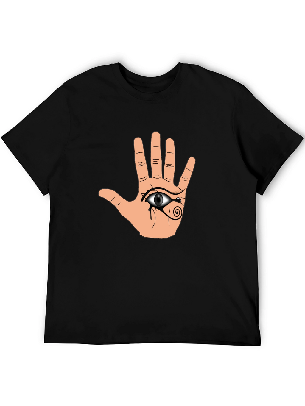 Hamsa Eye Graphic Black T-Shirt