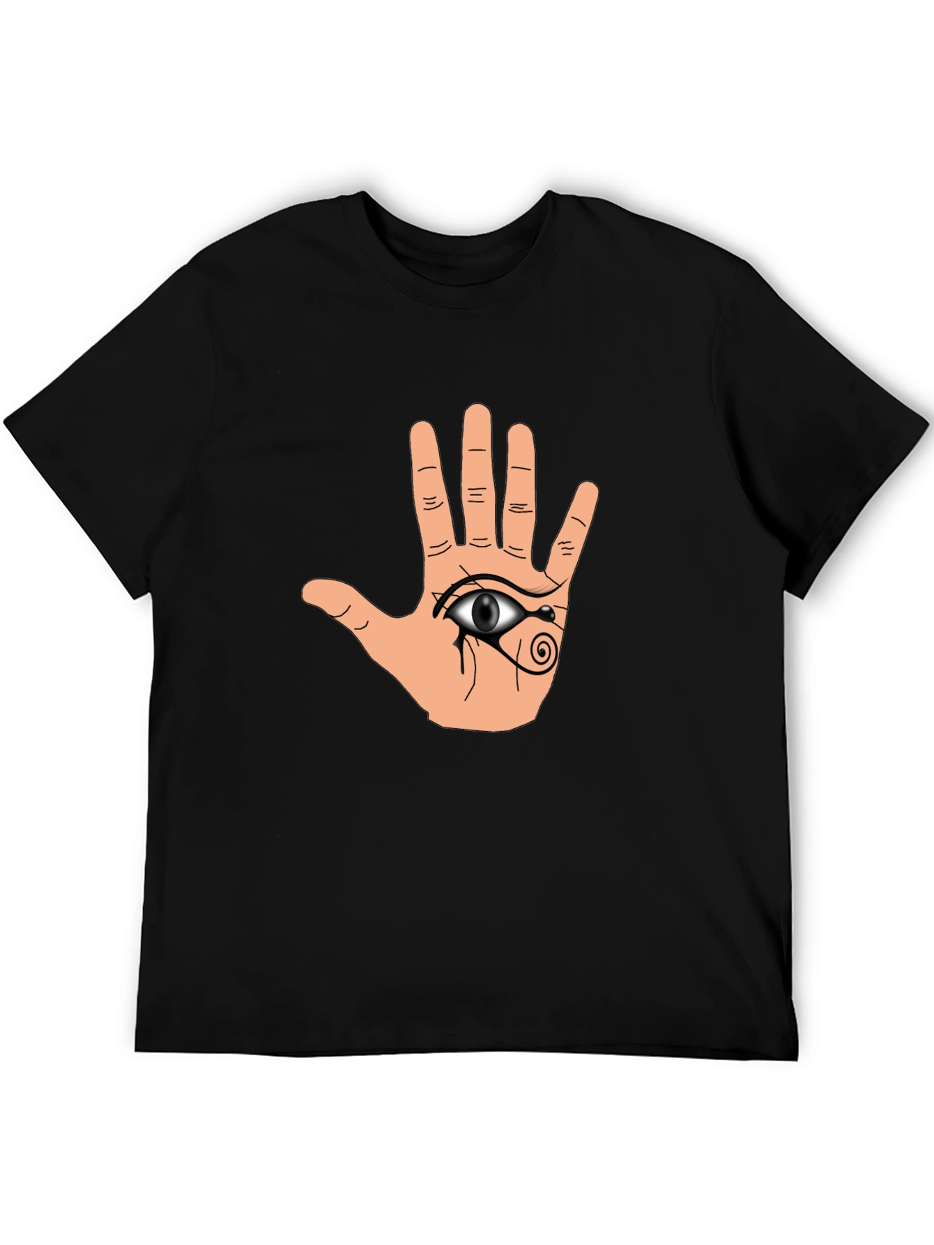 Hamsa Eye Graphic Black T-Shirt