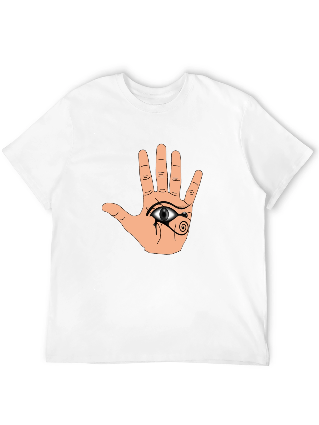 Hamsa Eye Graphic Black T-Shirt