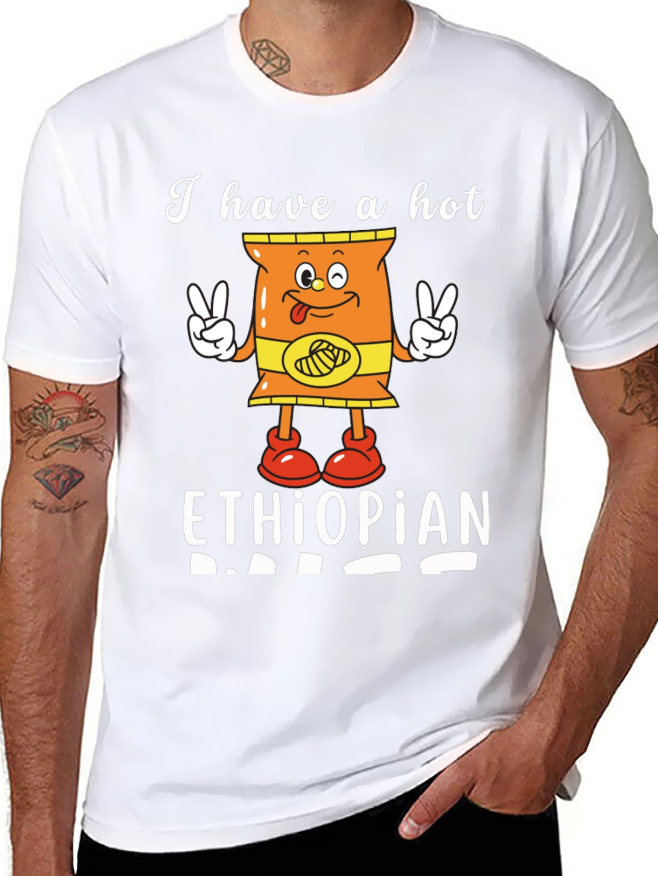 Funny I Have a Hot Ethiopian Dad T-Shirt
