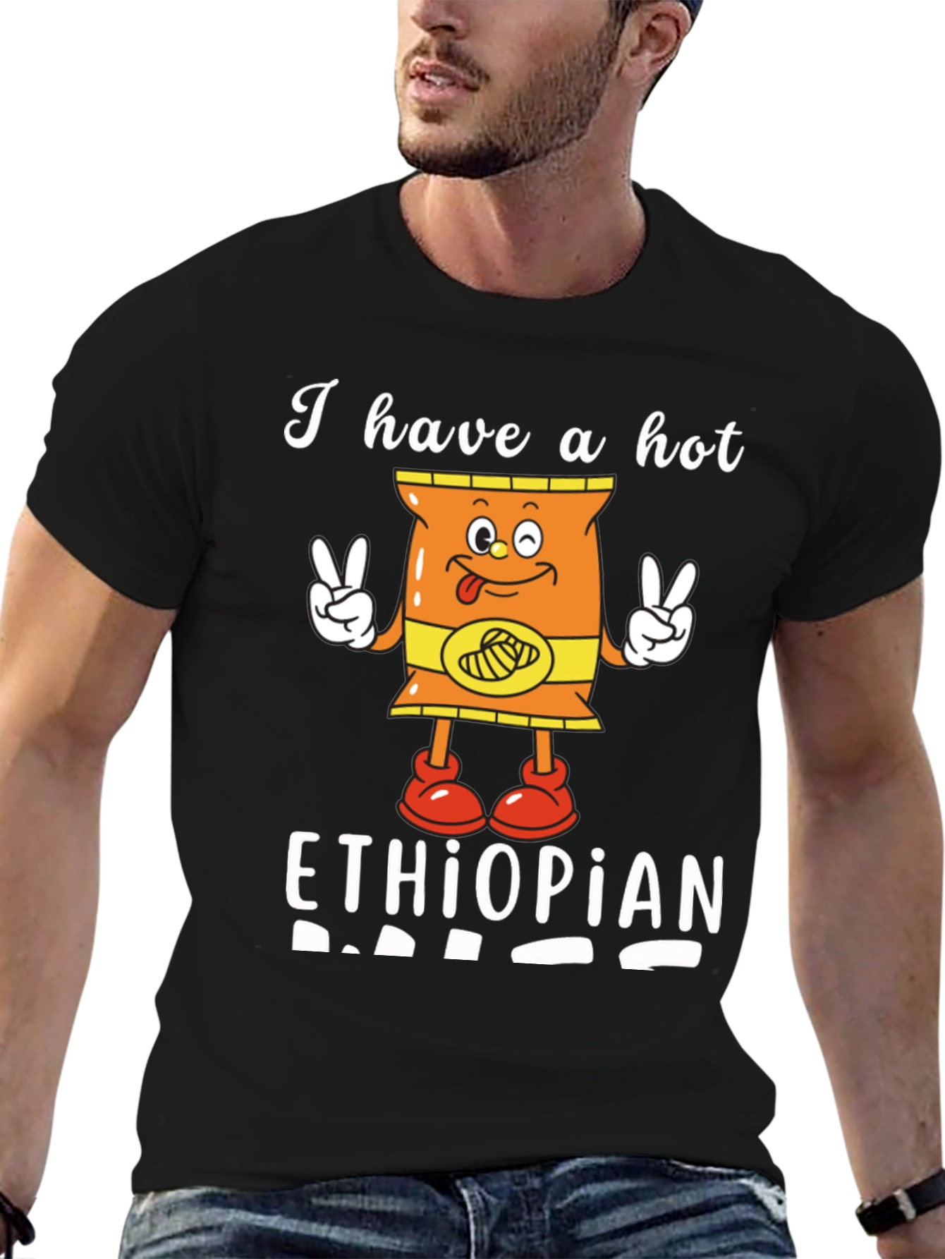 Funny I Have a Hot Ethiopian Dad T-Shirt