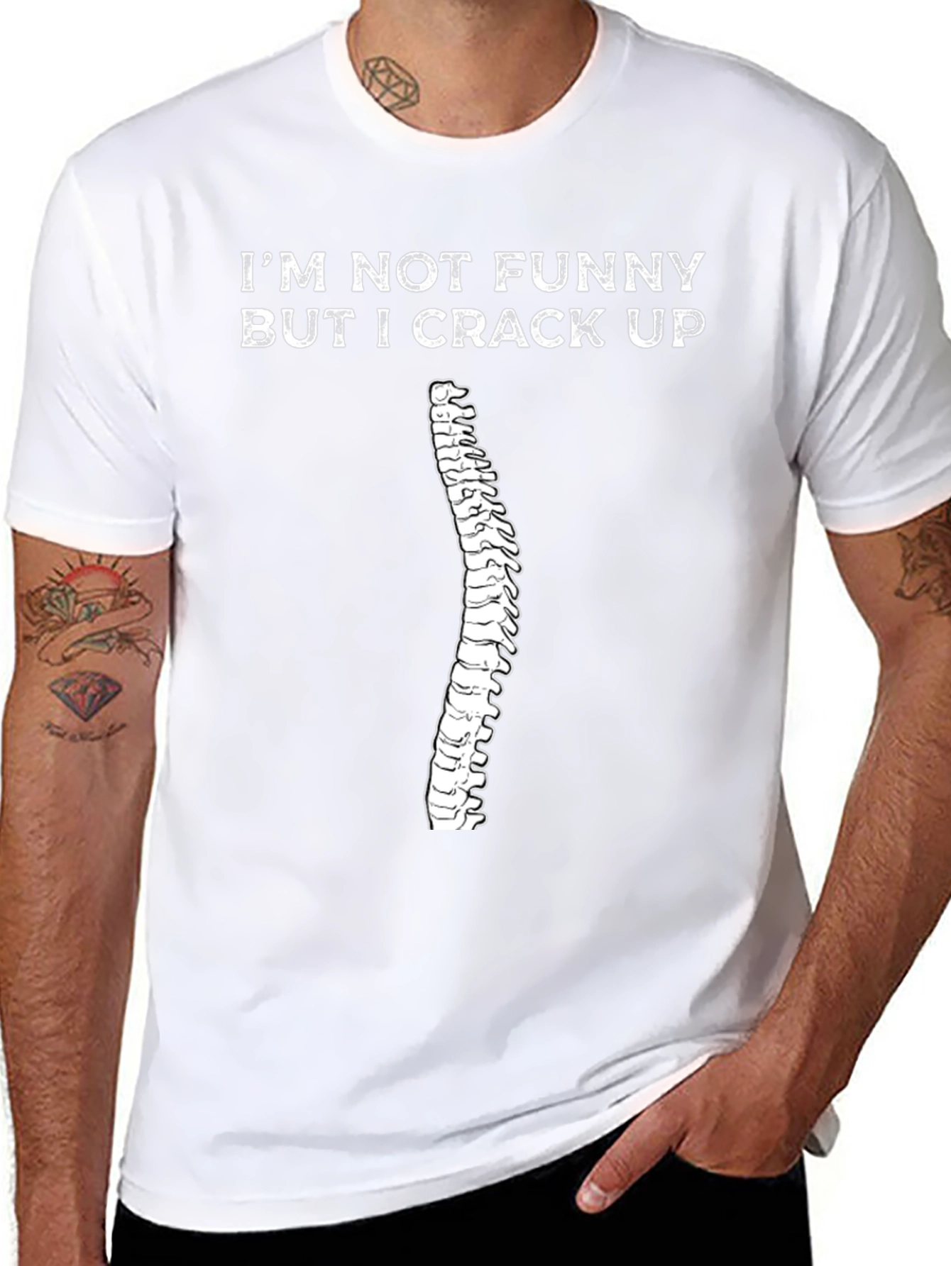 Funny Chiropractic T-Shirt: Im Not Funny I Crack Up