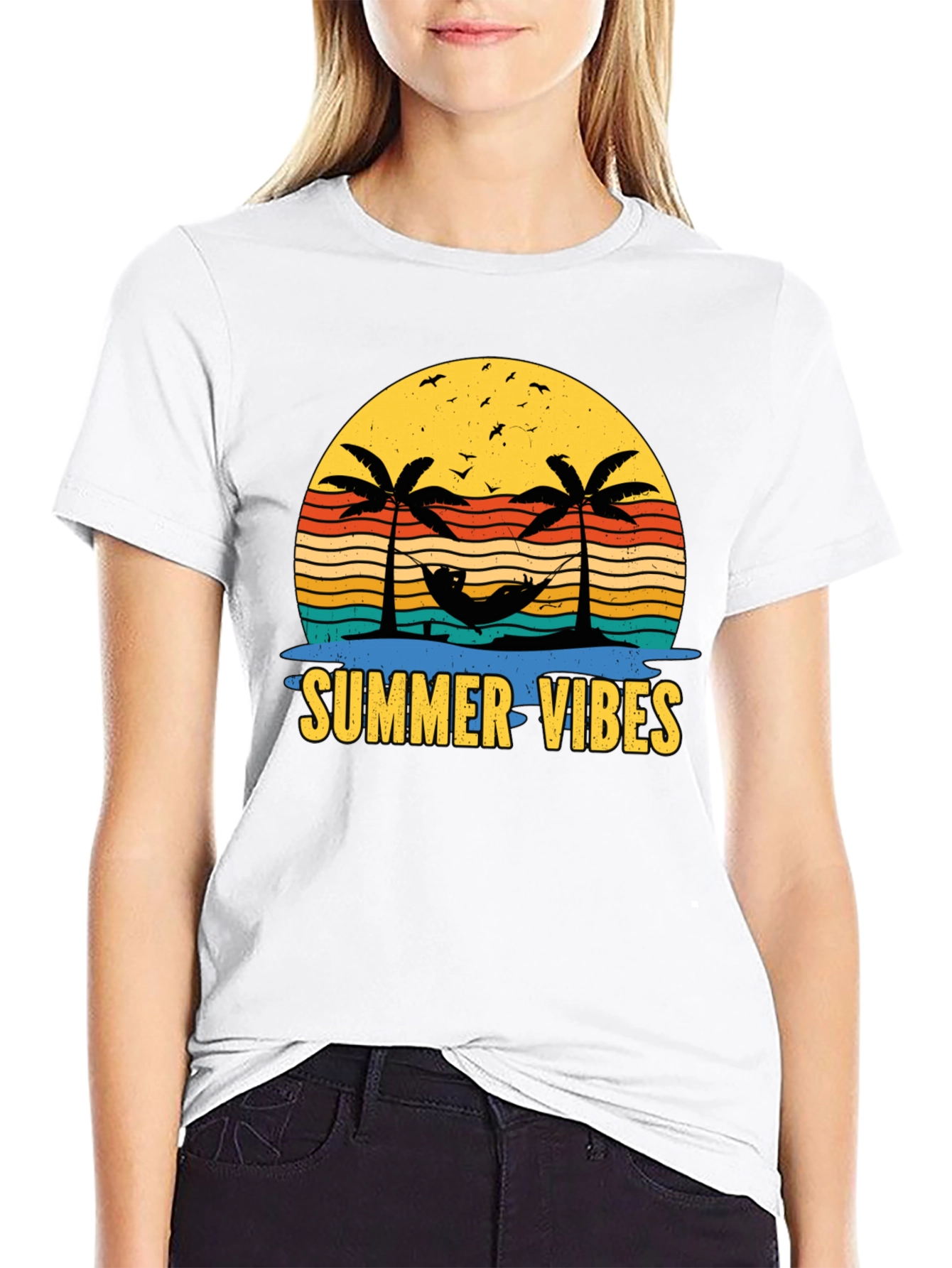 Summer Vibes T-Shirt - Tropical Palm Tree Design