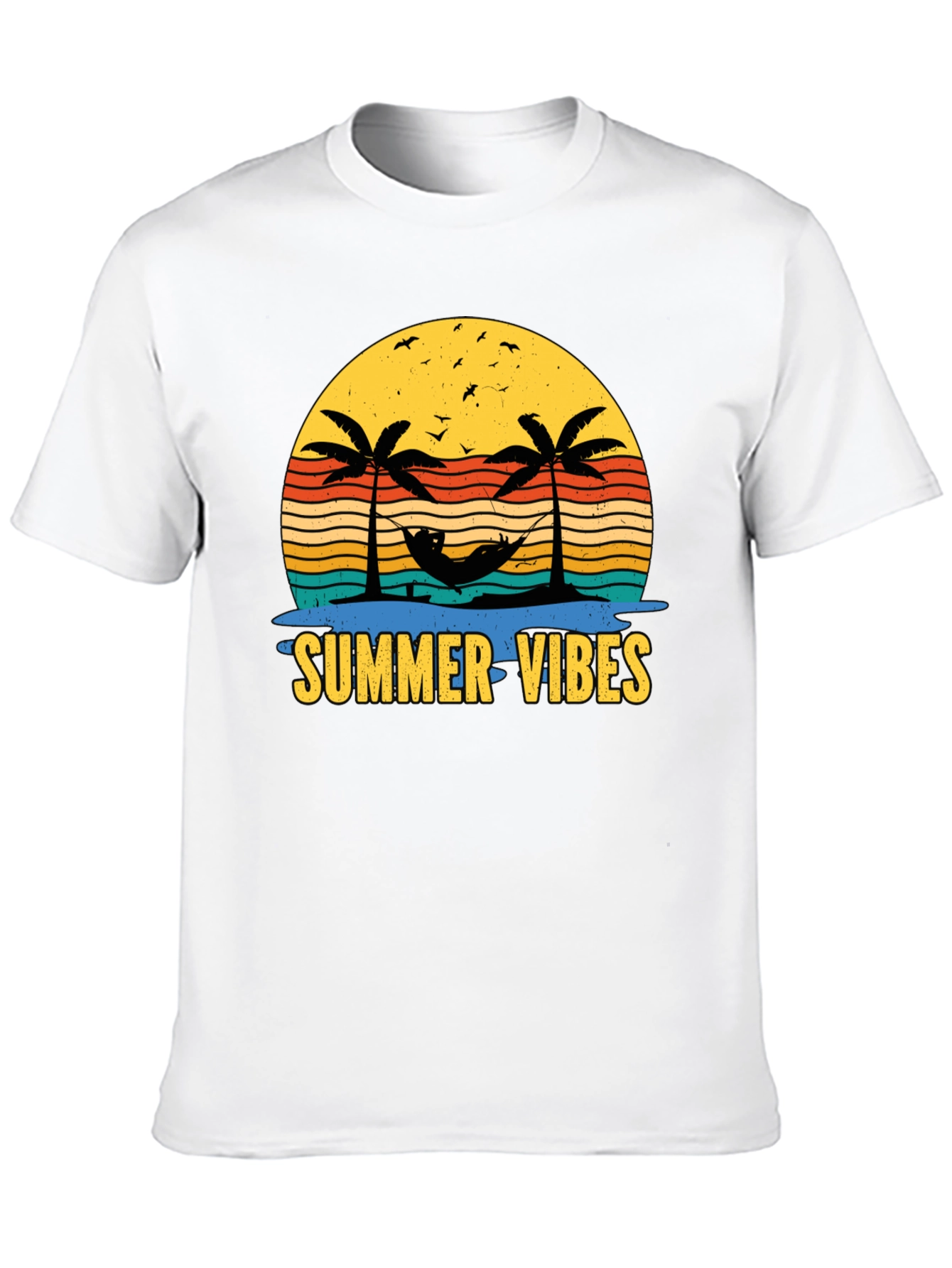 Summer Vibes T-Shirt - Tropical Palm Tree Design