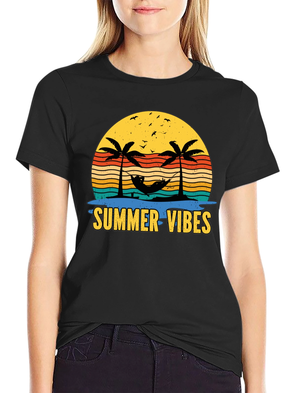 Summer Vibes T-Shirt - Tropical Palm Tree Design