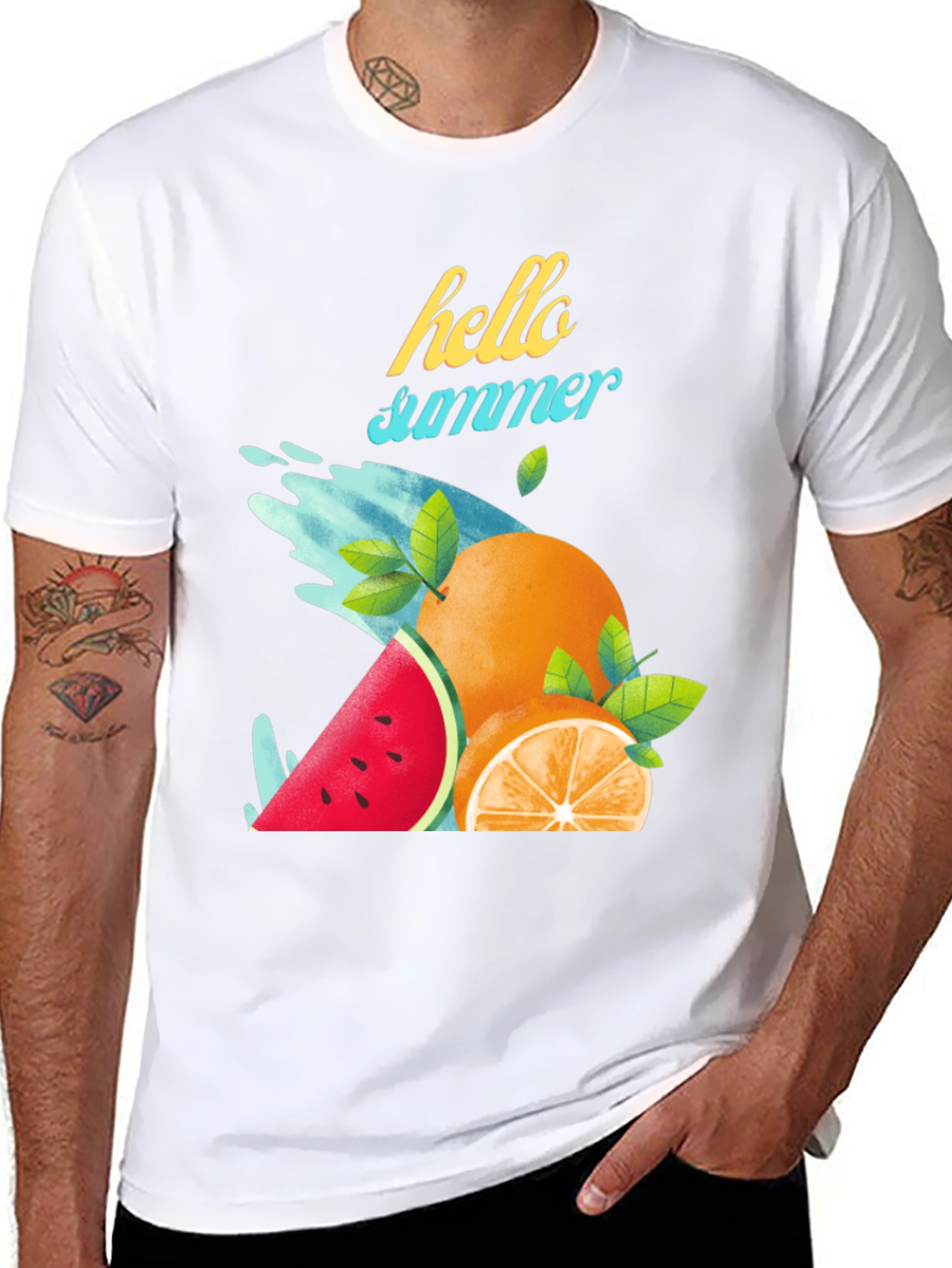 Hello Summer T-Shirt - Fruit Graphic Tee