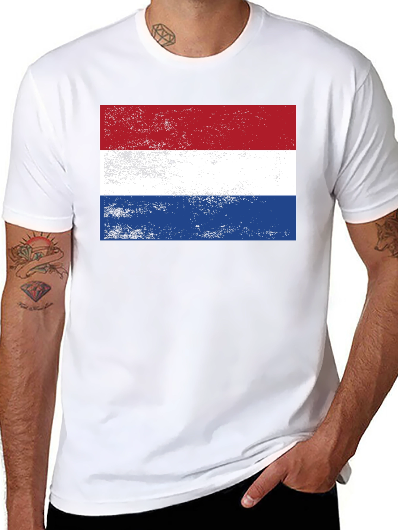 Netherlands Flag Graphic Tee - Patriotic Dutch Pride T-Shirt